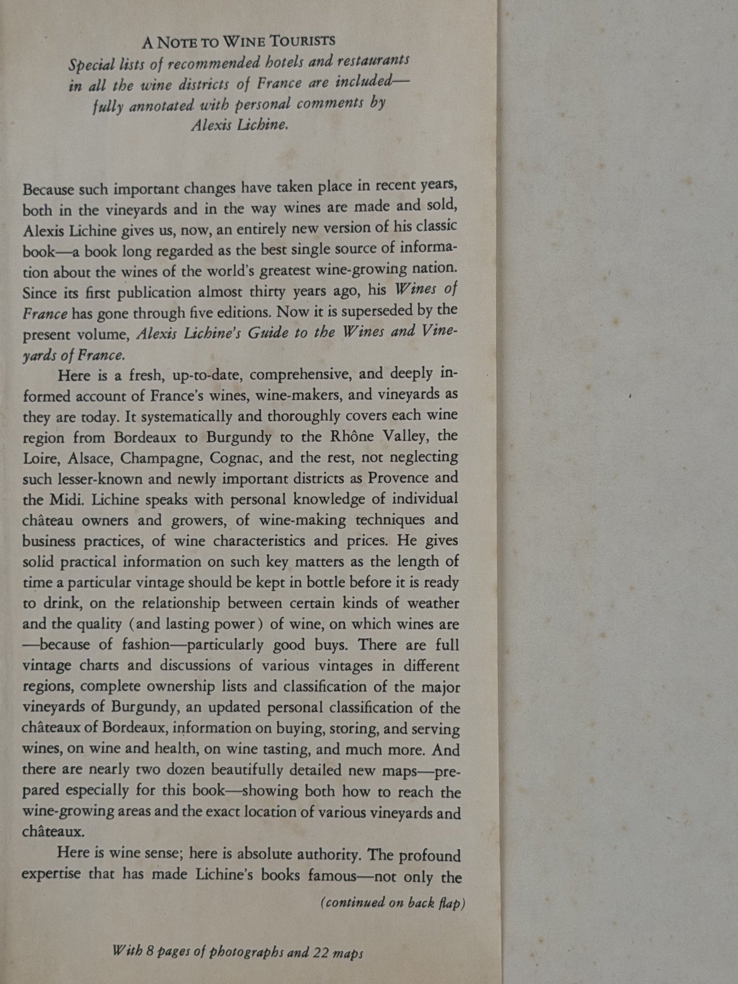 Alexis Lichine's Guide to the Wines and Vineyards of France
