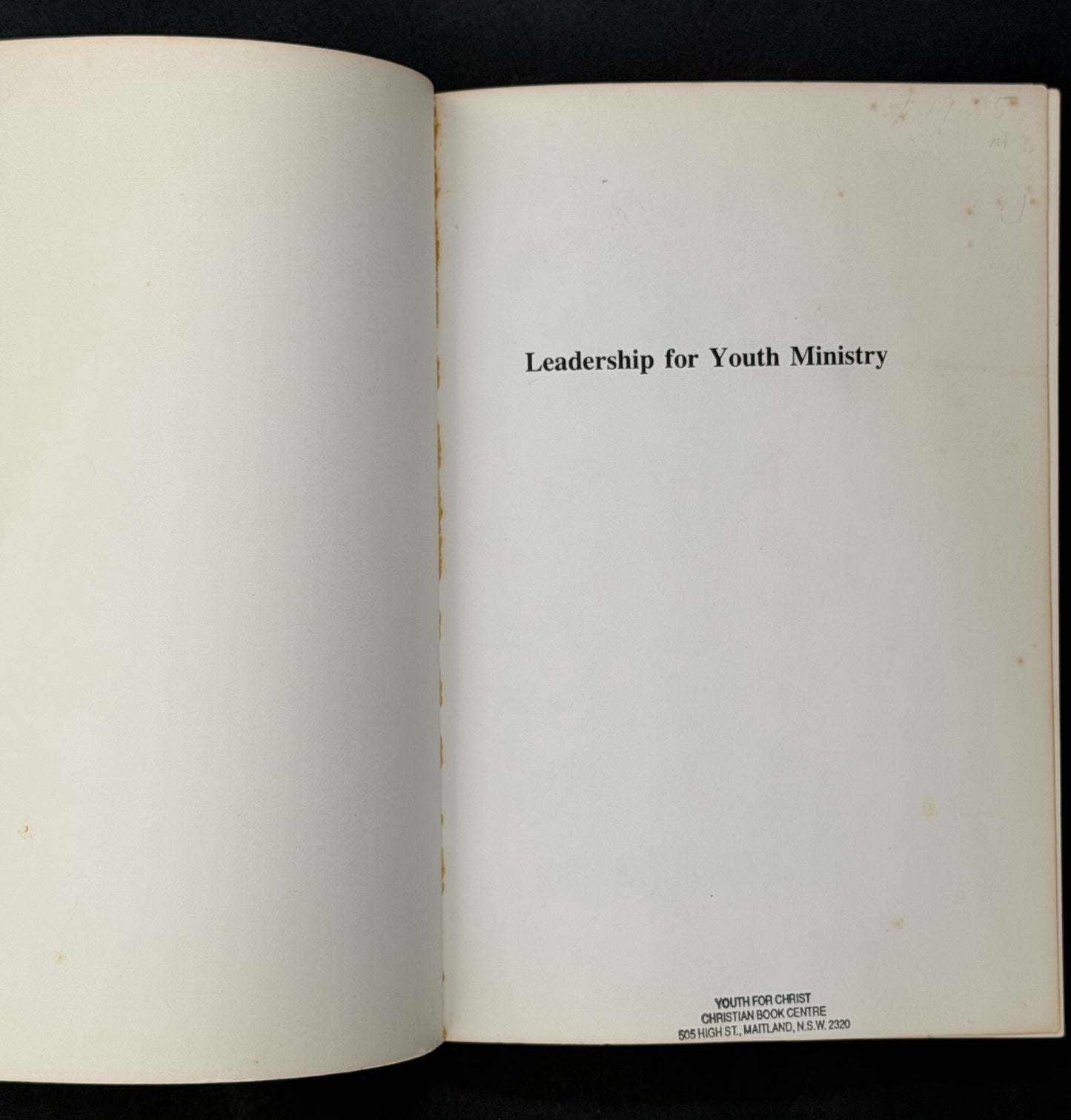 Leadership for Youth Ministry by Zeni Fox et al.