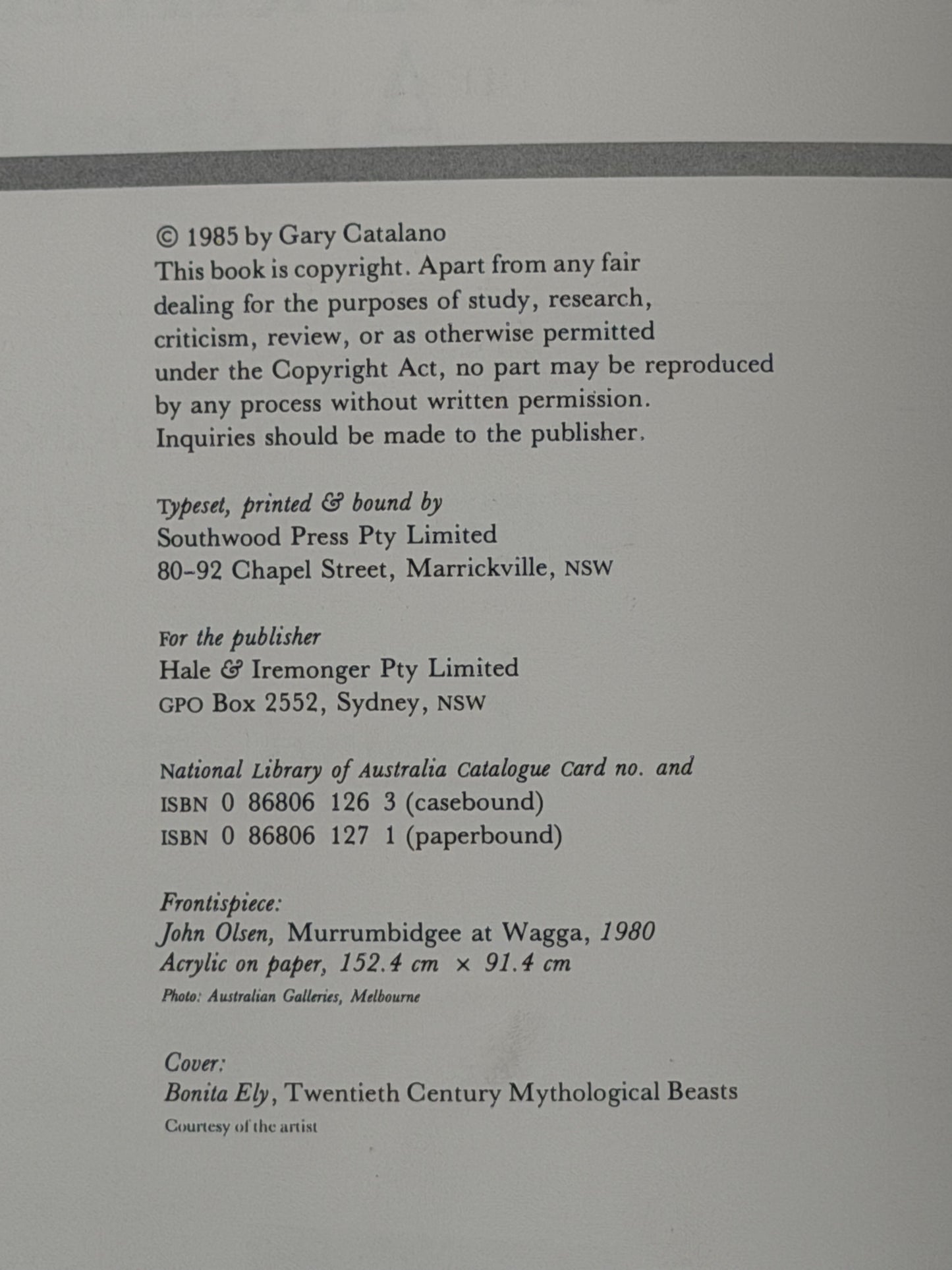 An Intimate Australia by Gary Catalano