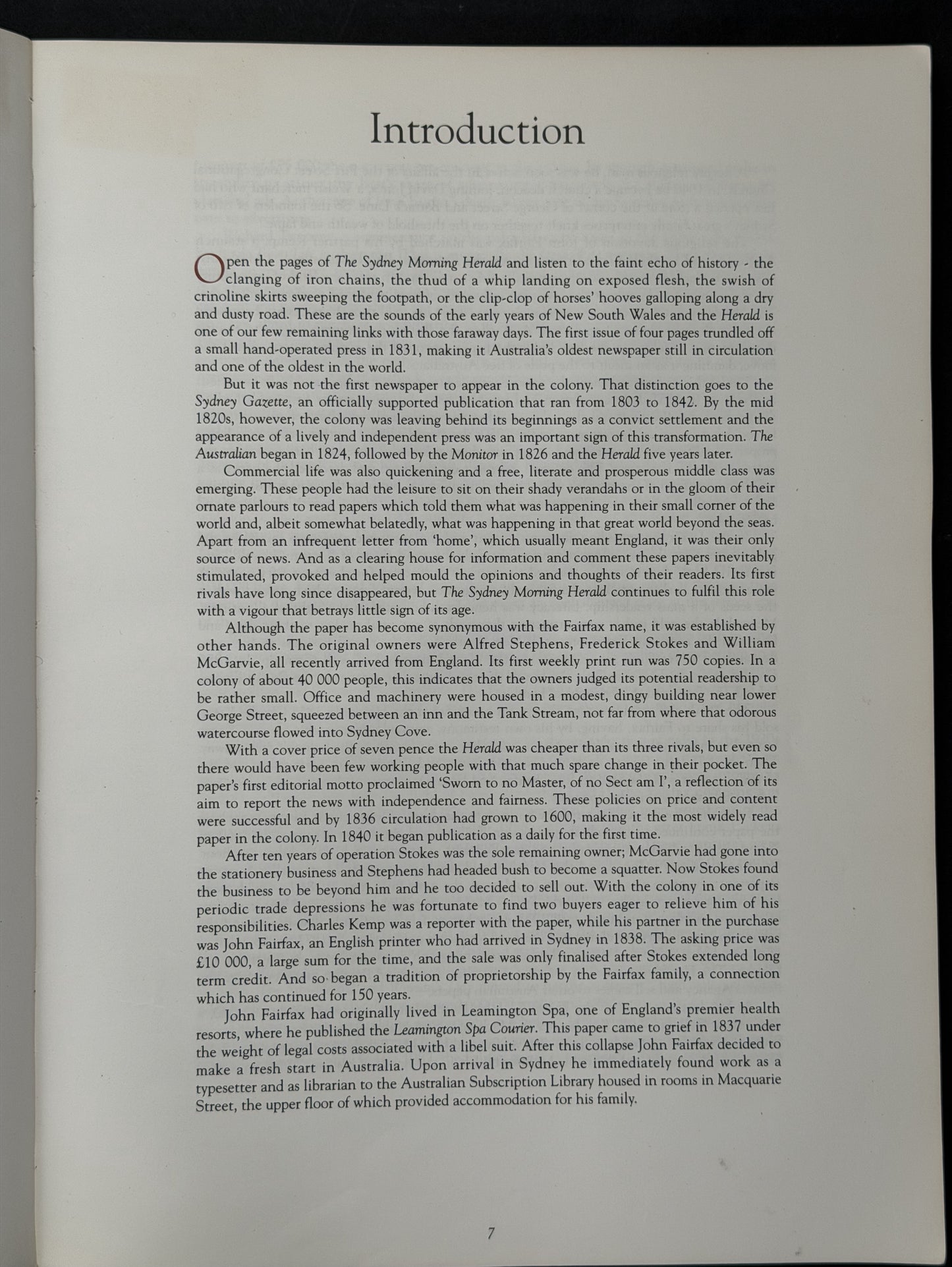 160 Years of the Sydney Morning Herald by Robert Johnston