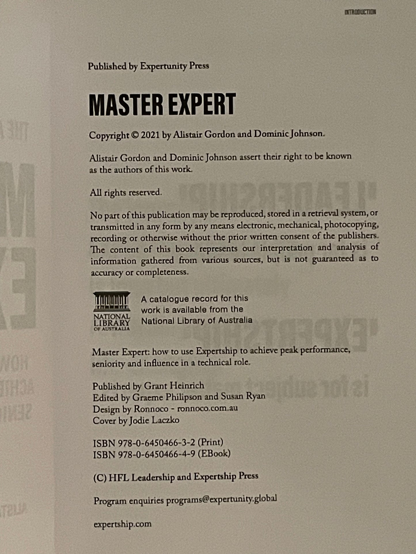 Master Expert by Alistair Gordon & Dominic Johnson