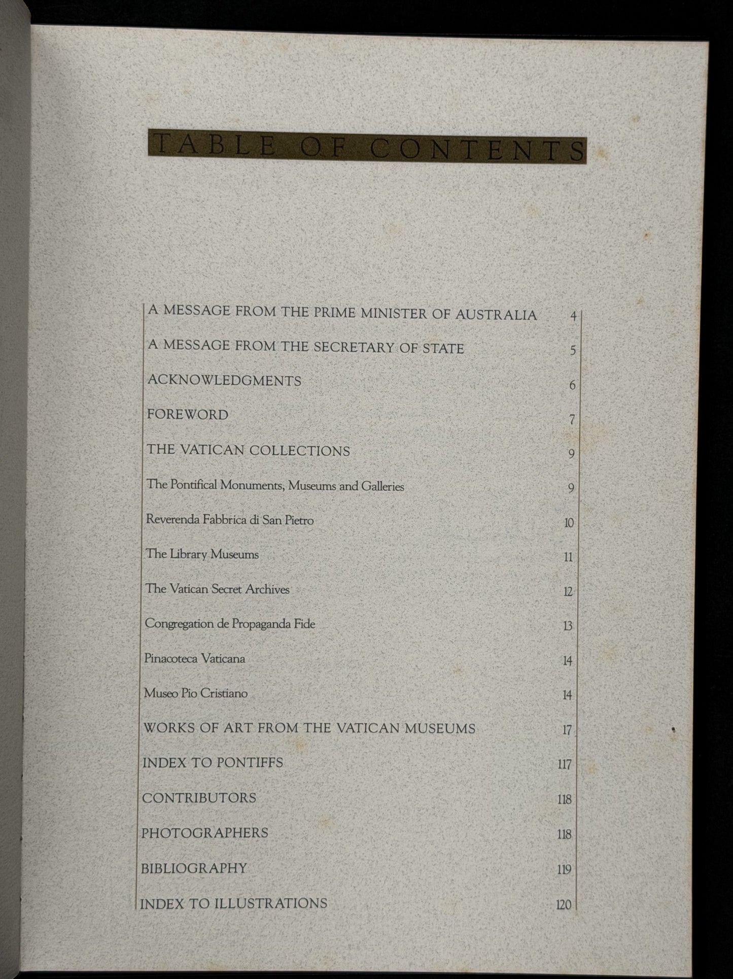 THE HOLY SEE VATICAN COLLECTIONS
