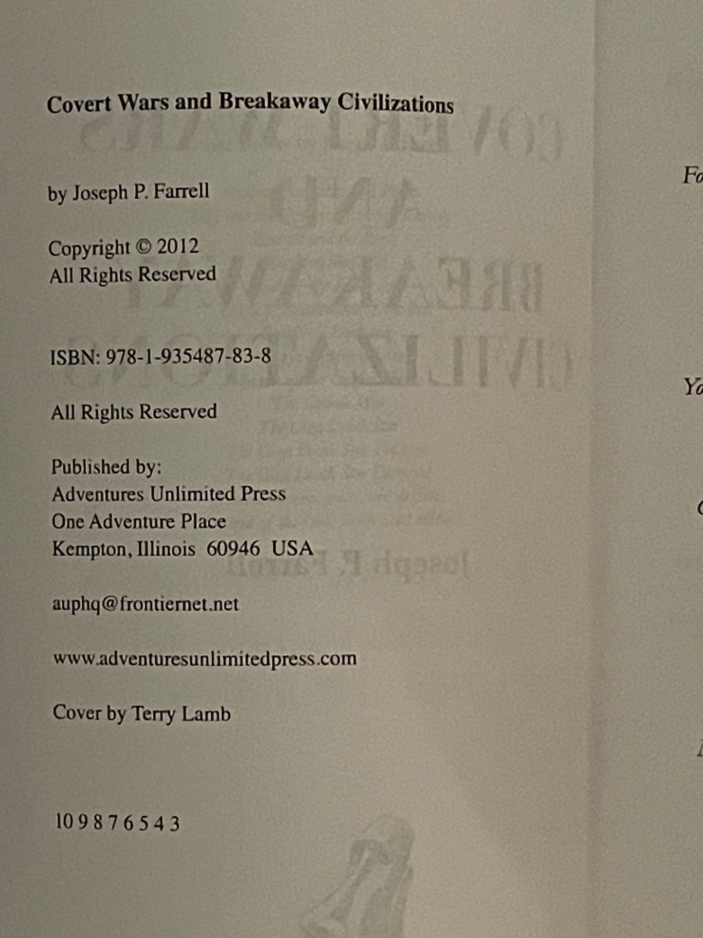 Covert Wars and Breakaway Civilizations by Joseph P. Farrell