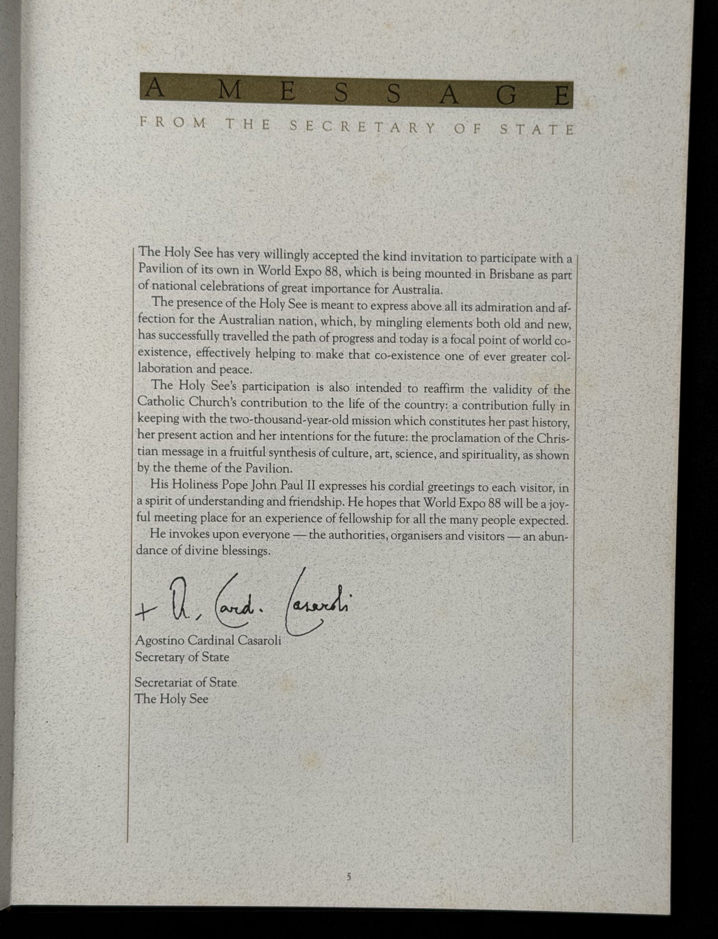 THE HOLY SEE VATICAN COLLECTIONS