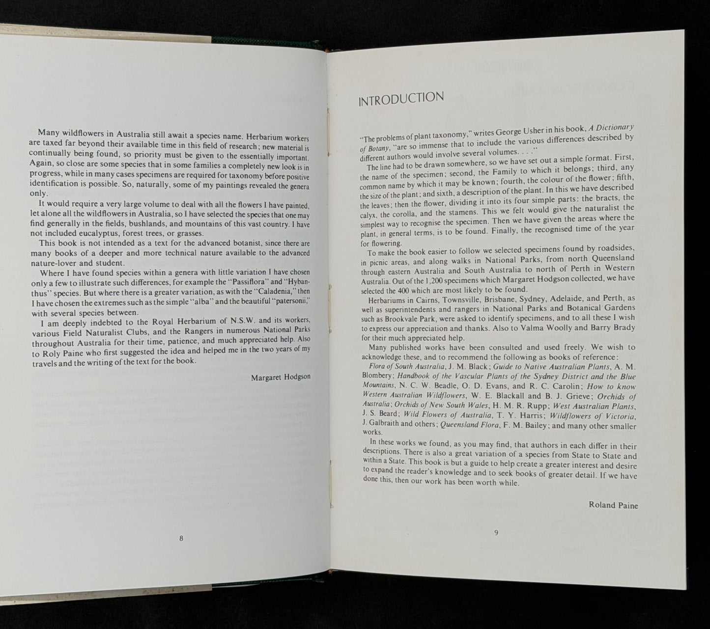 A Field Guide to Australian Wildflowers by Margaret Hodgson, Roland Paine