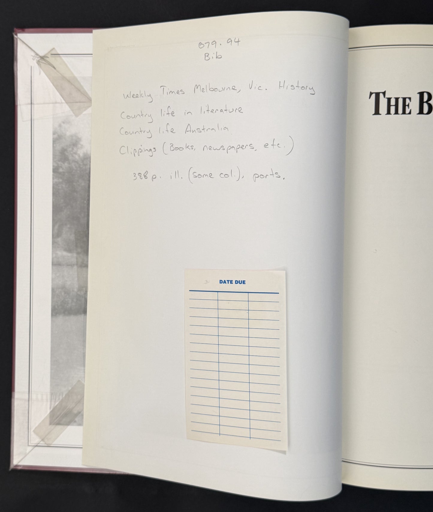 The Bible of the Bush, 1869-1994 by Hugh Jones