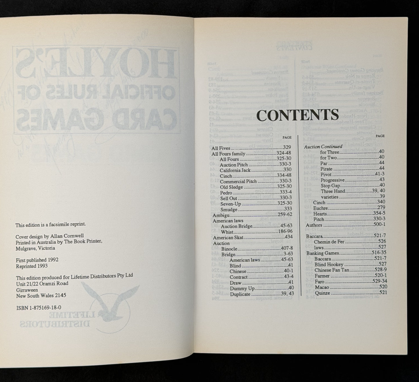 Hoyle's Official Rules of Card Games by Edmond Hoyle