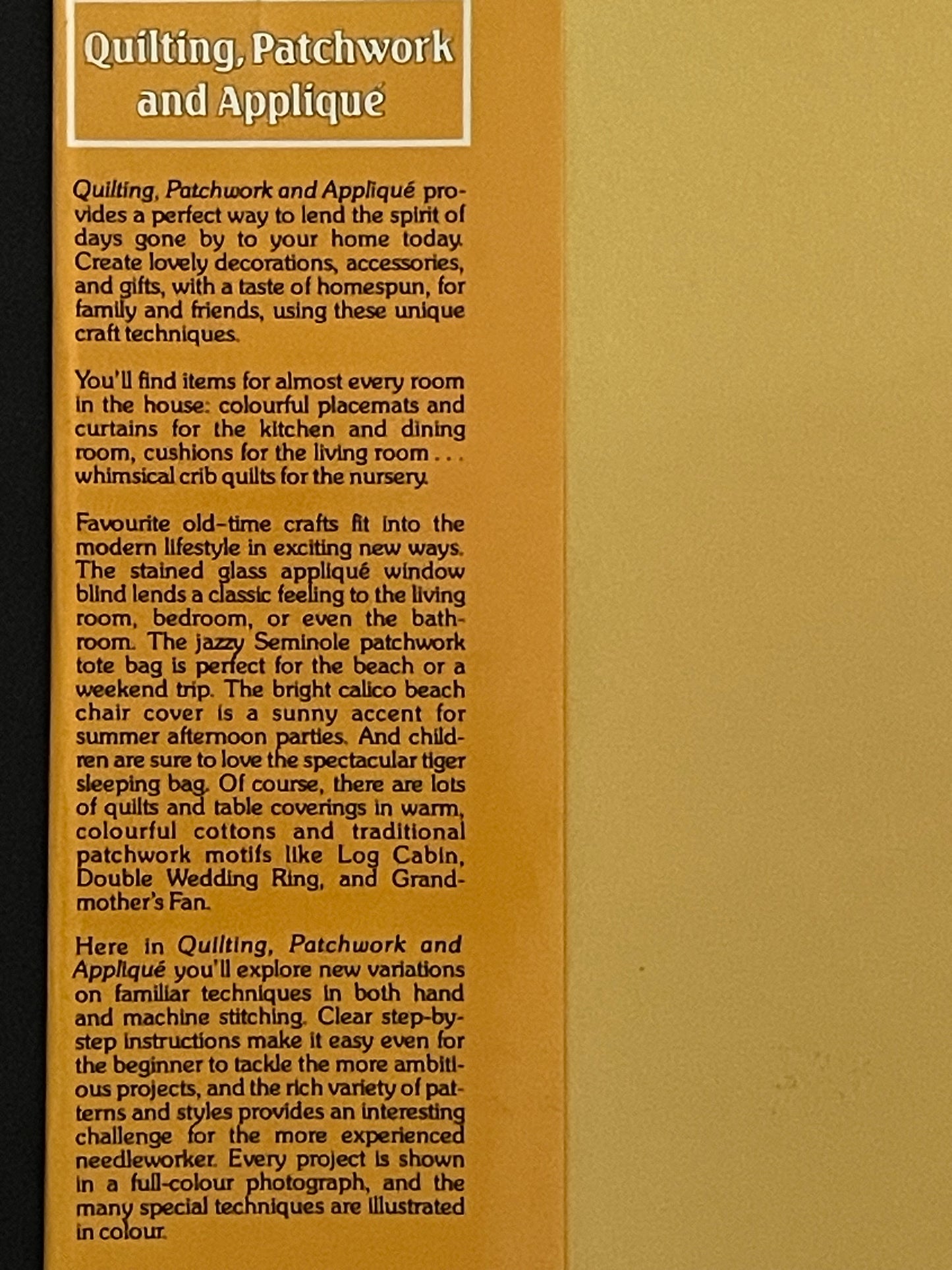 Quilting, Patchwork and Appliqué by Eleanor Van Zandt