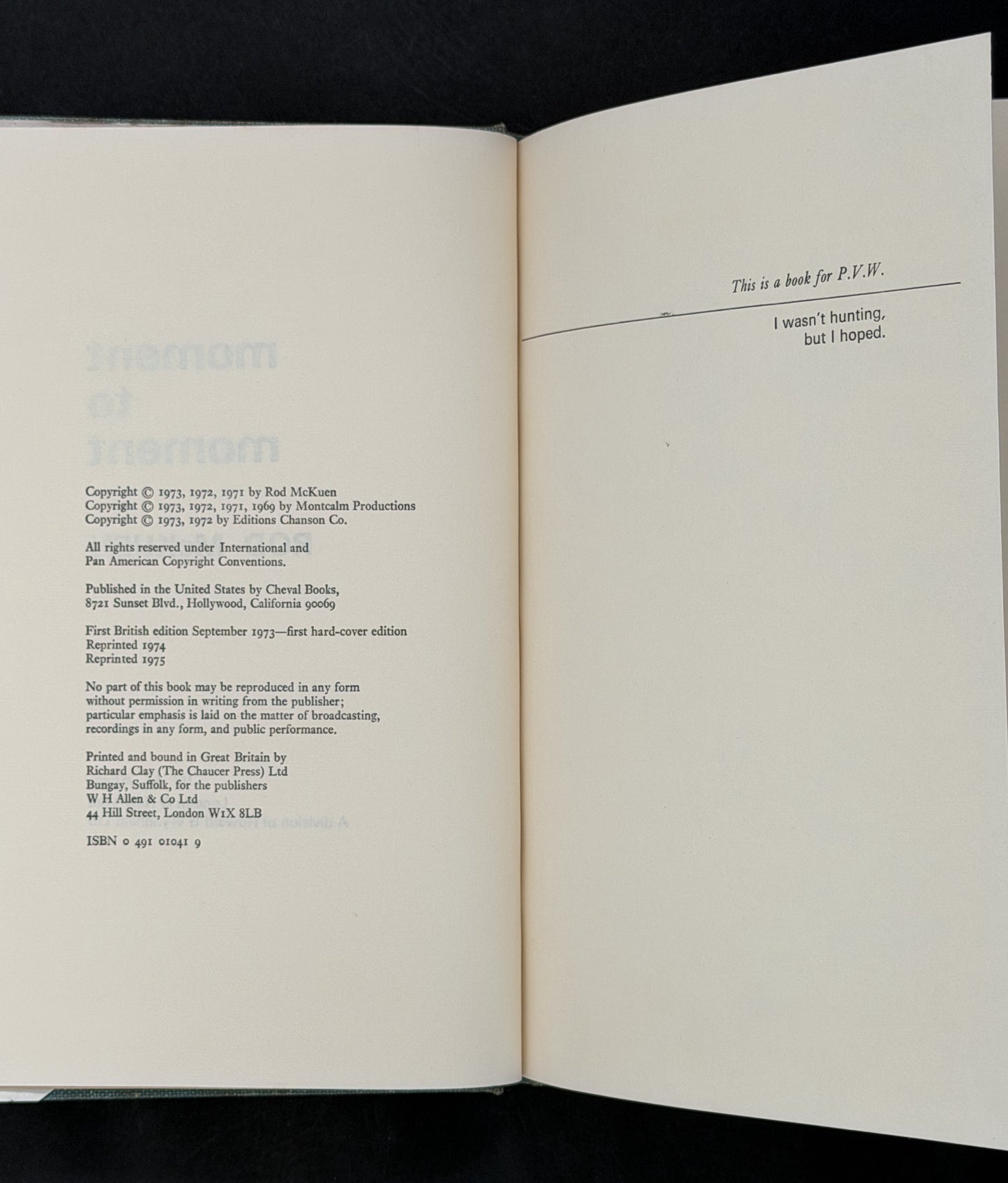 Moment to Moment by Rod McKuen