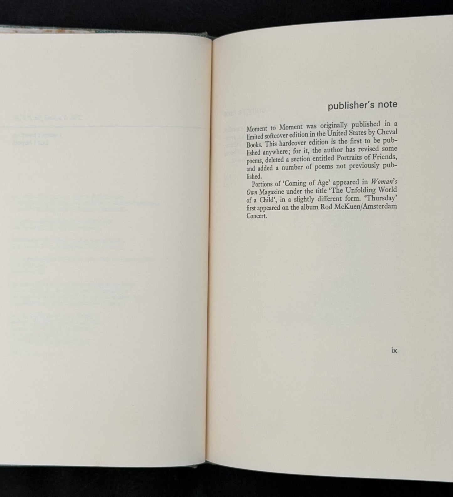 Moment to Moment by Rod McKuen