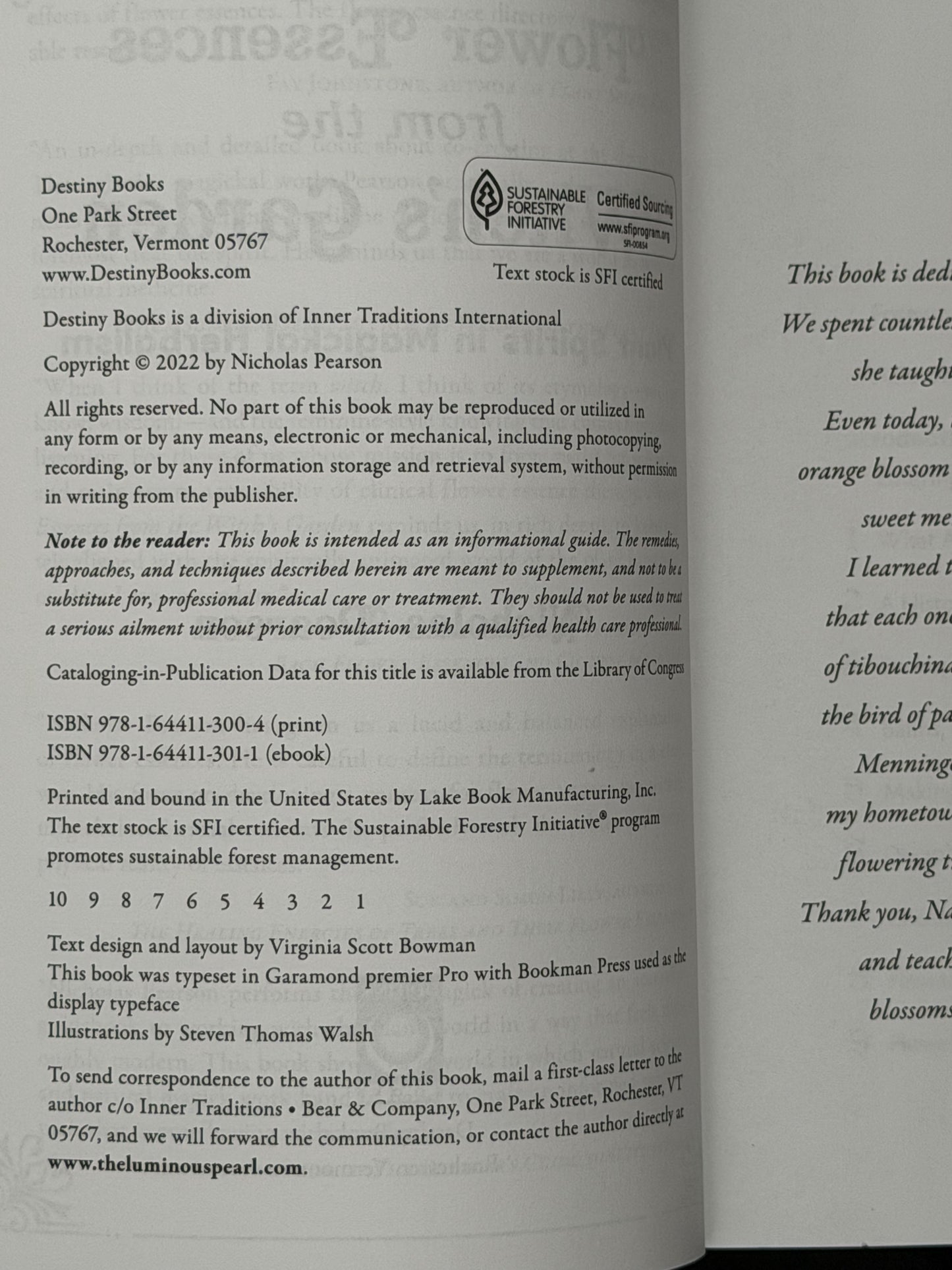 Flower Essences from the Witch's Garden by Nicholas Pearson