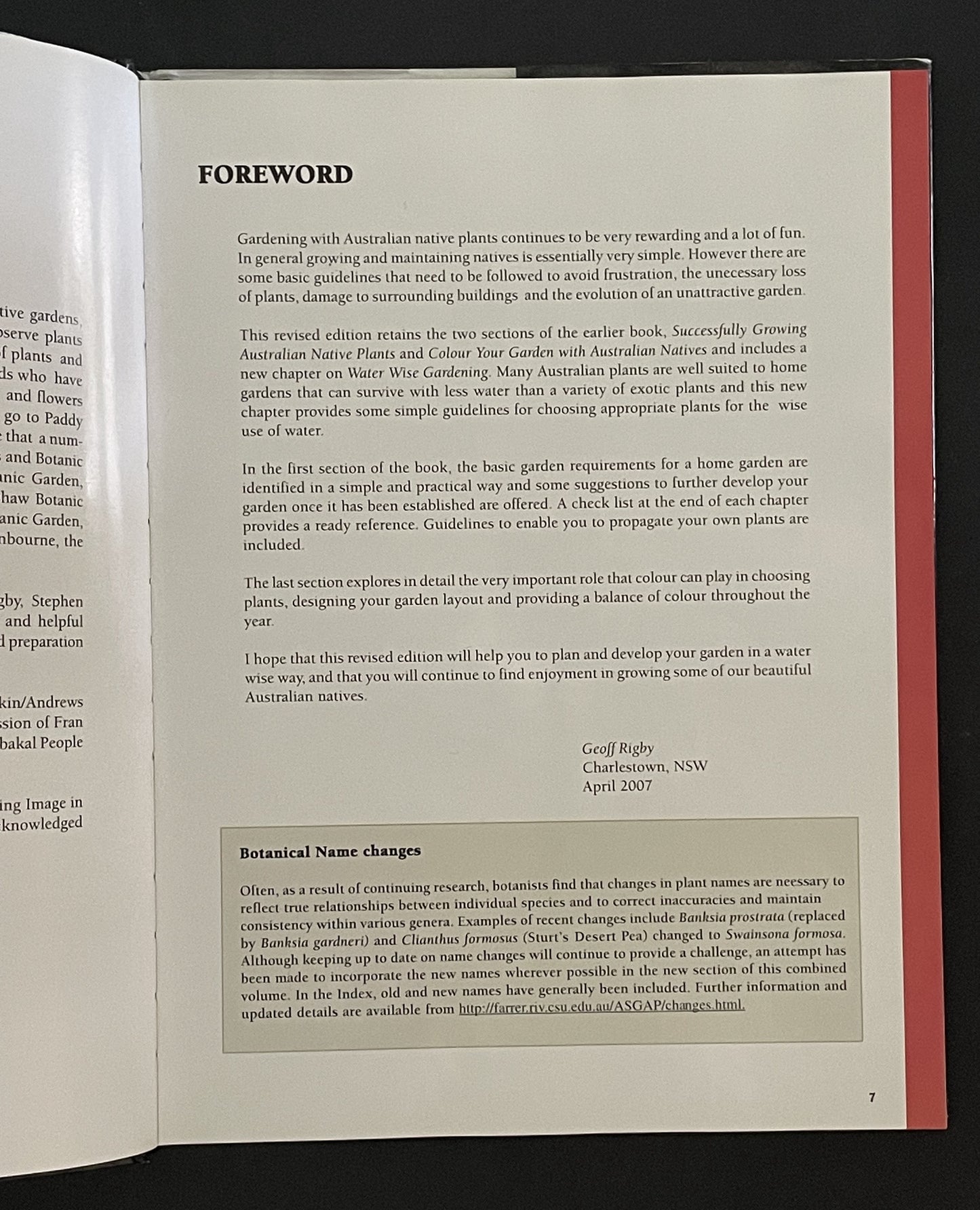 Successfully Growing Australian Native Plants by Geoff Rigby, Bev Rigby