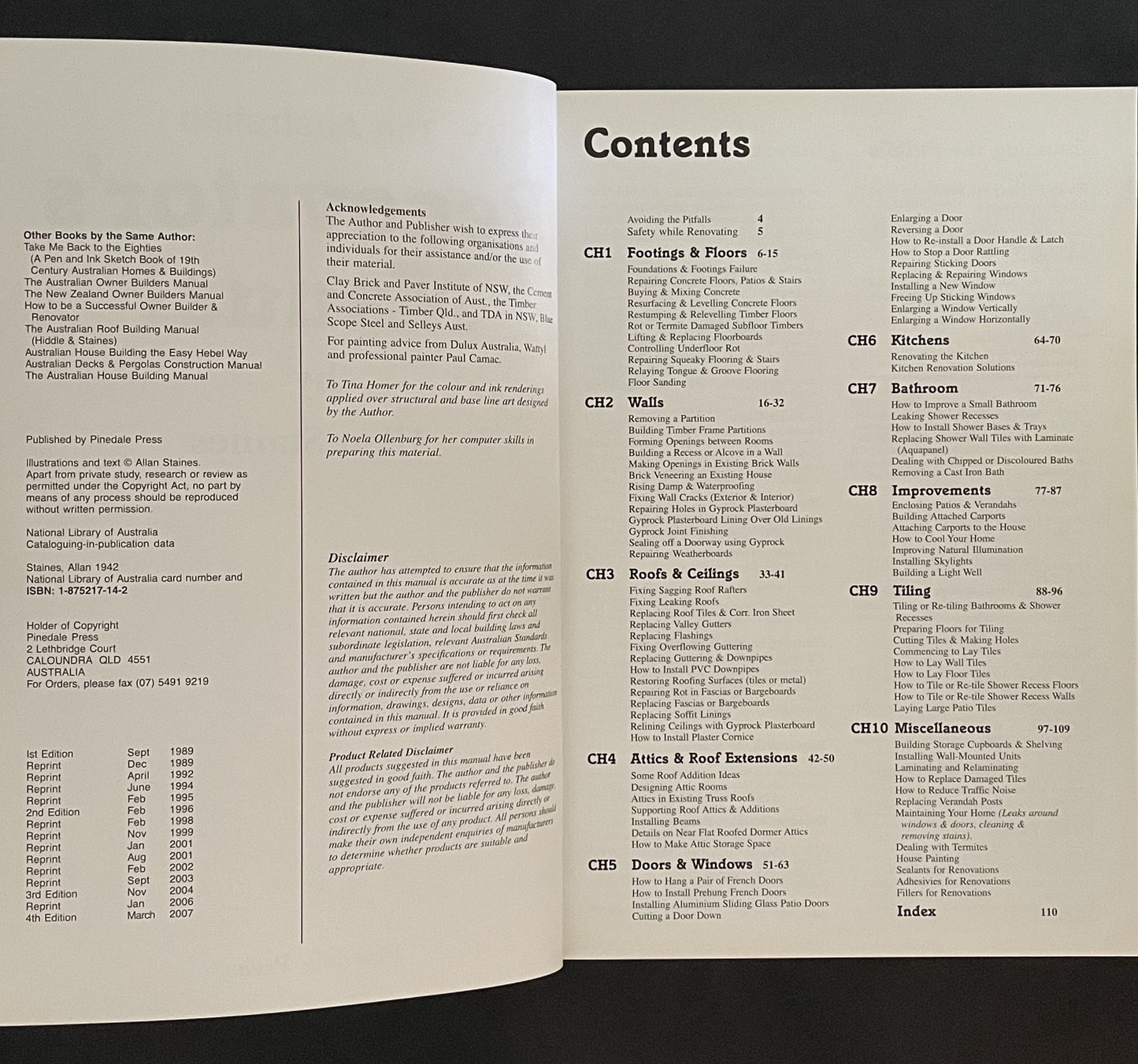 The Australian Renovator's Manual by Allan Staines