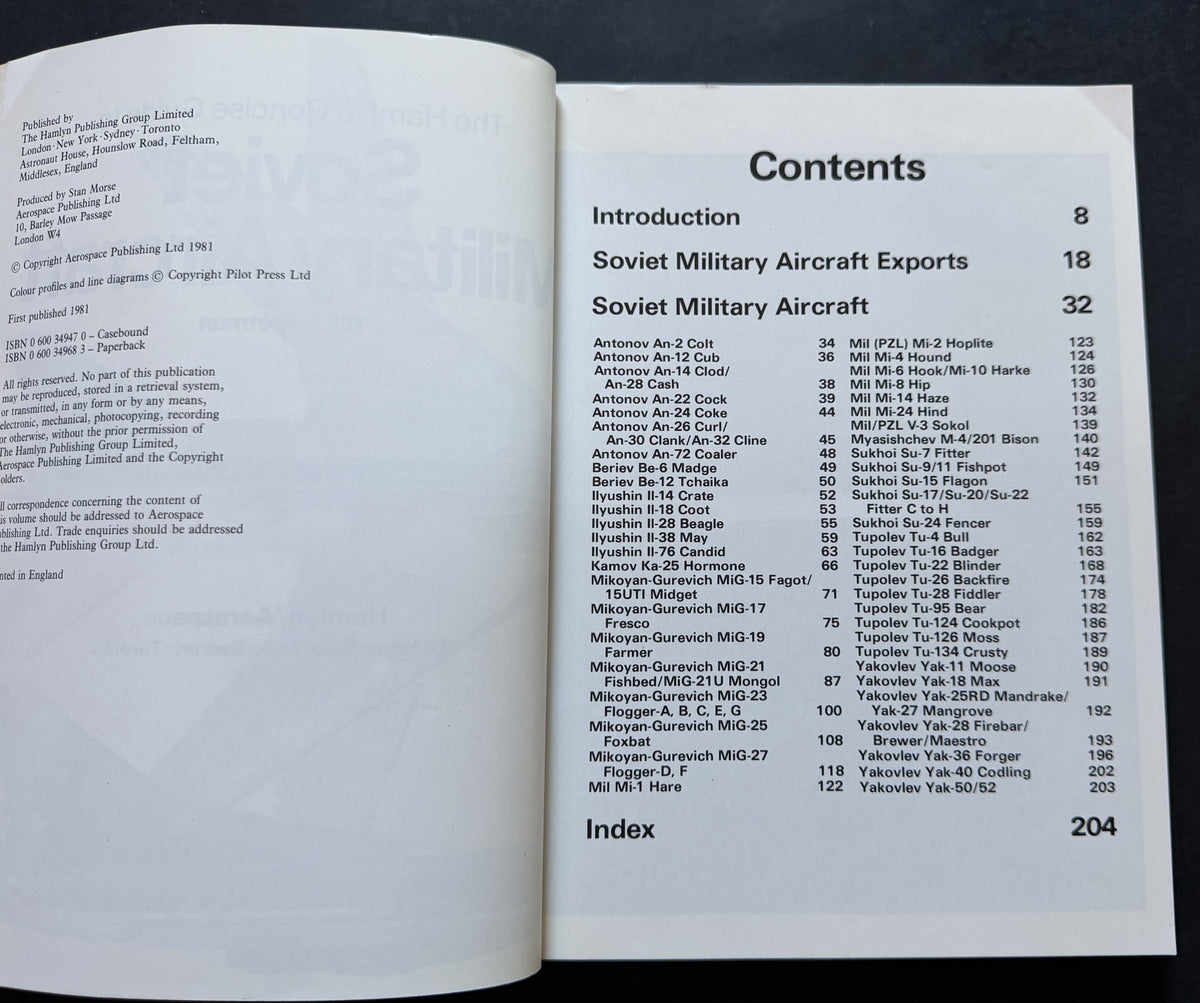 The Hamyln Concise Guide to Soviet Military Aircraft by Bill Sweetman