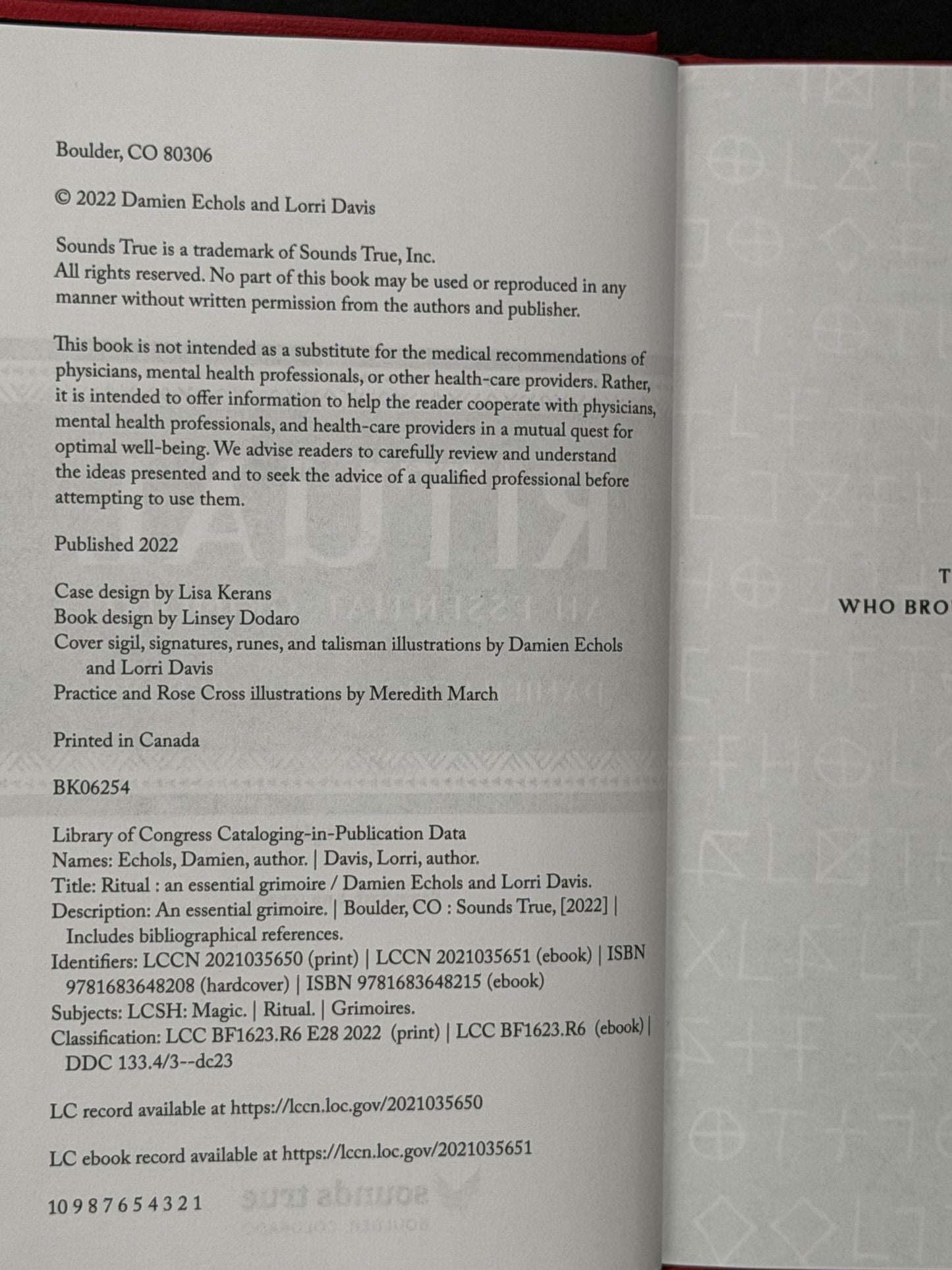 Ritual by Damien Echols, Lorri Davis