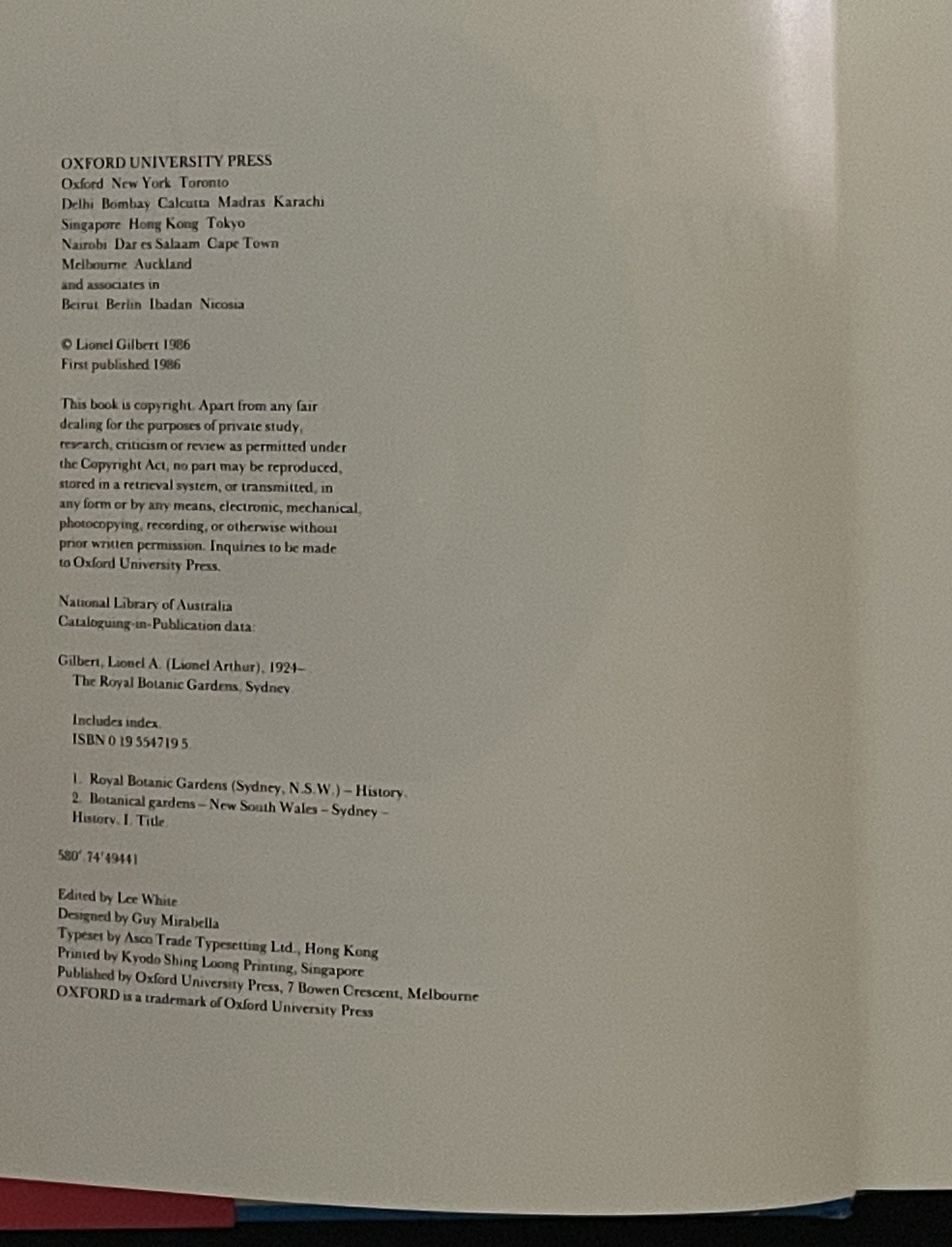 The Royal Botanic Gardens, Sydney by Lionel Arthur Gilbert