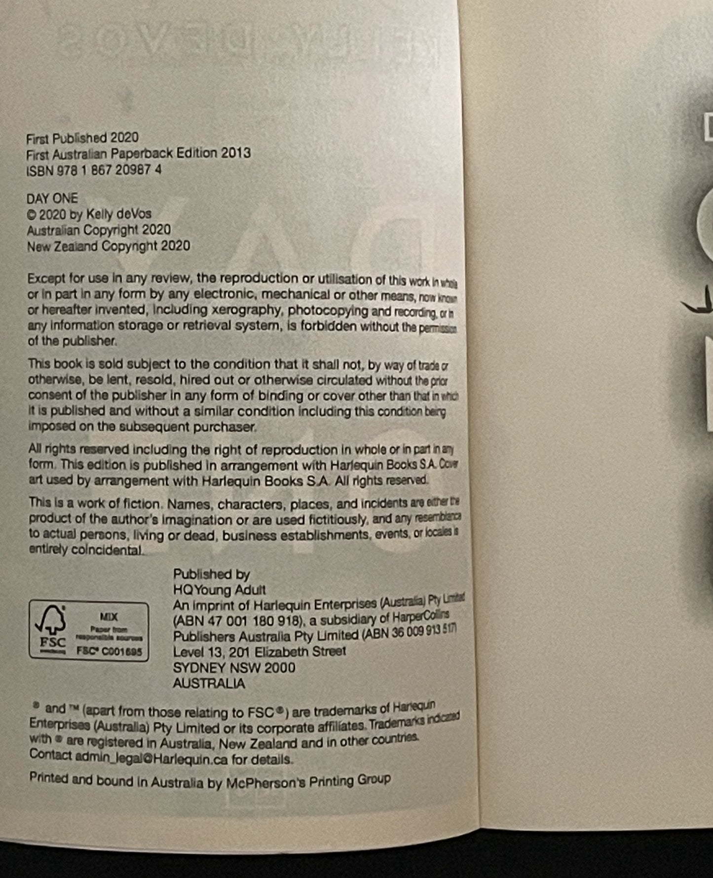 Day One by Kelly deVos