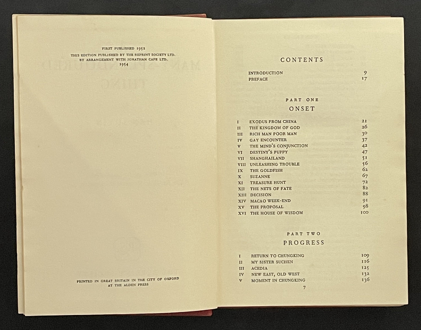 A Many-Splendoured Thing by Han Suyin