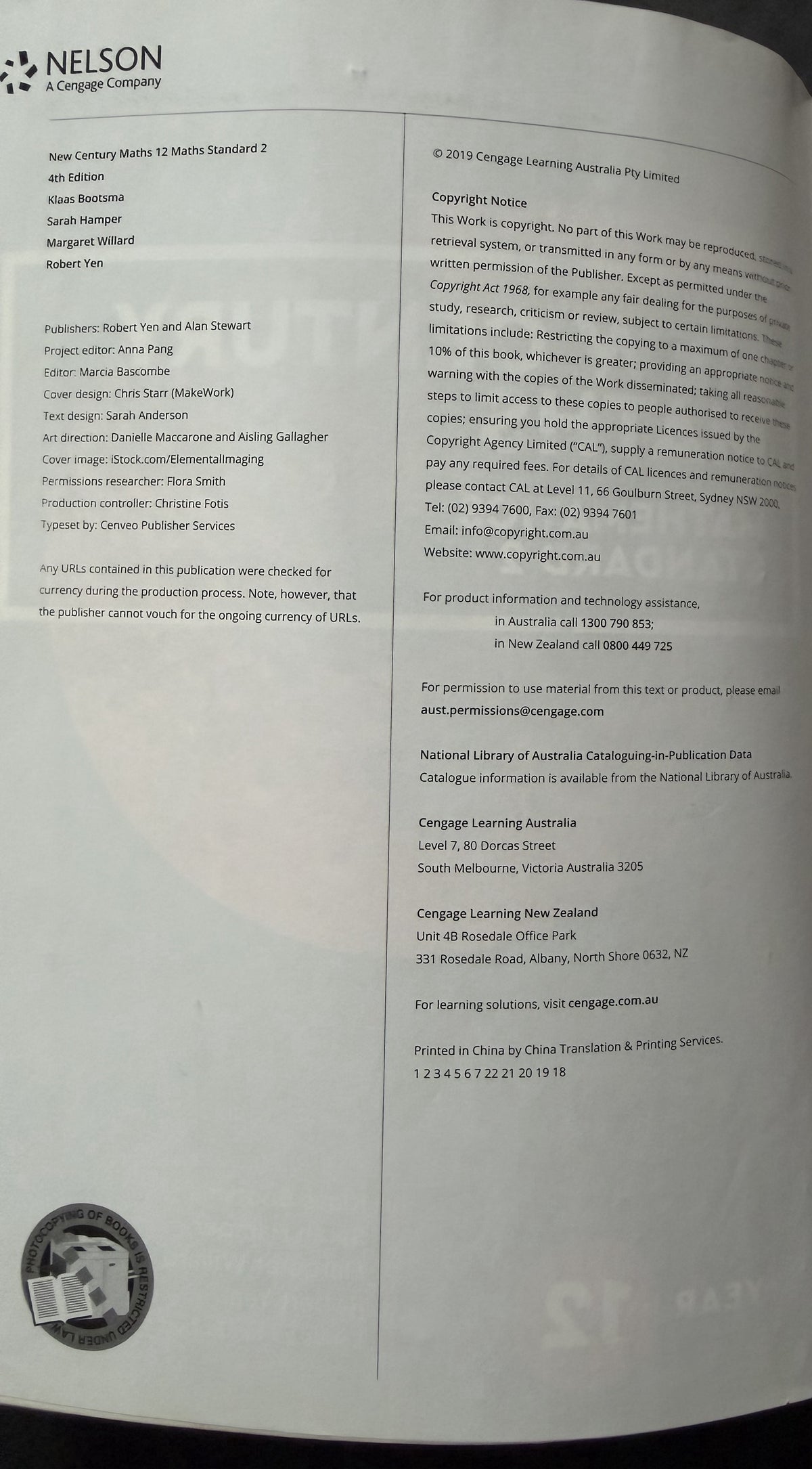 New Century Maths 12 Mathematics Standard 2 Student Book