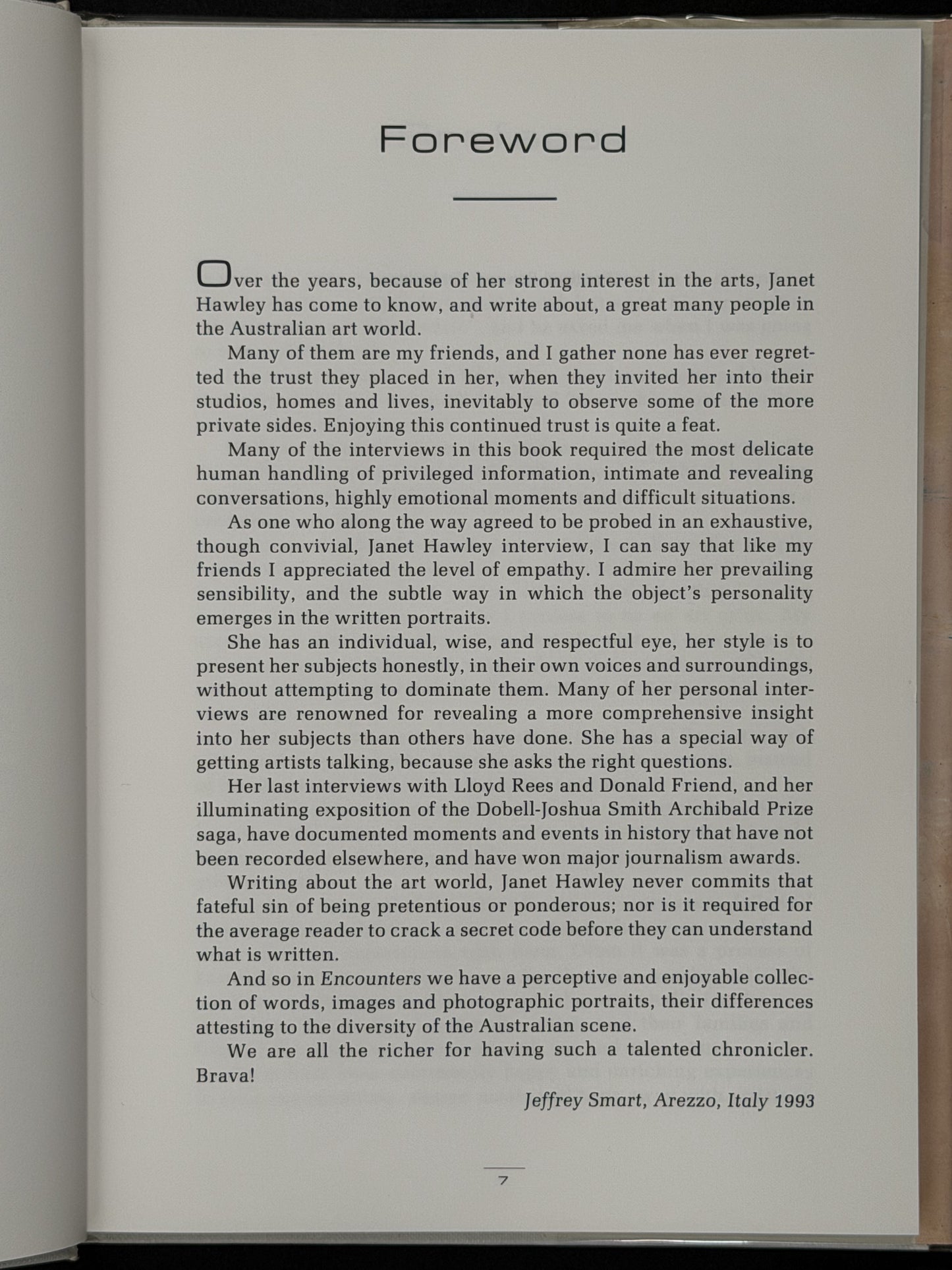 Encounters with Australian Artists by Janet Hawley