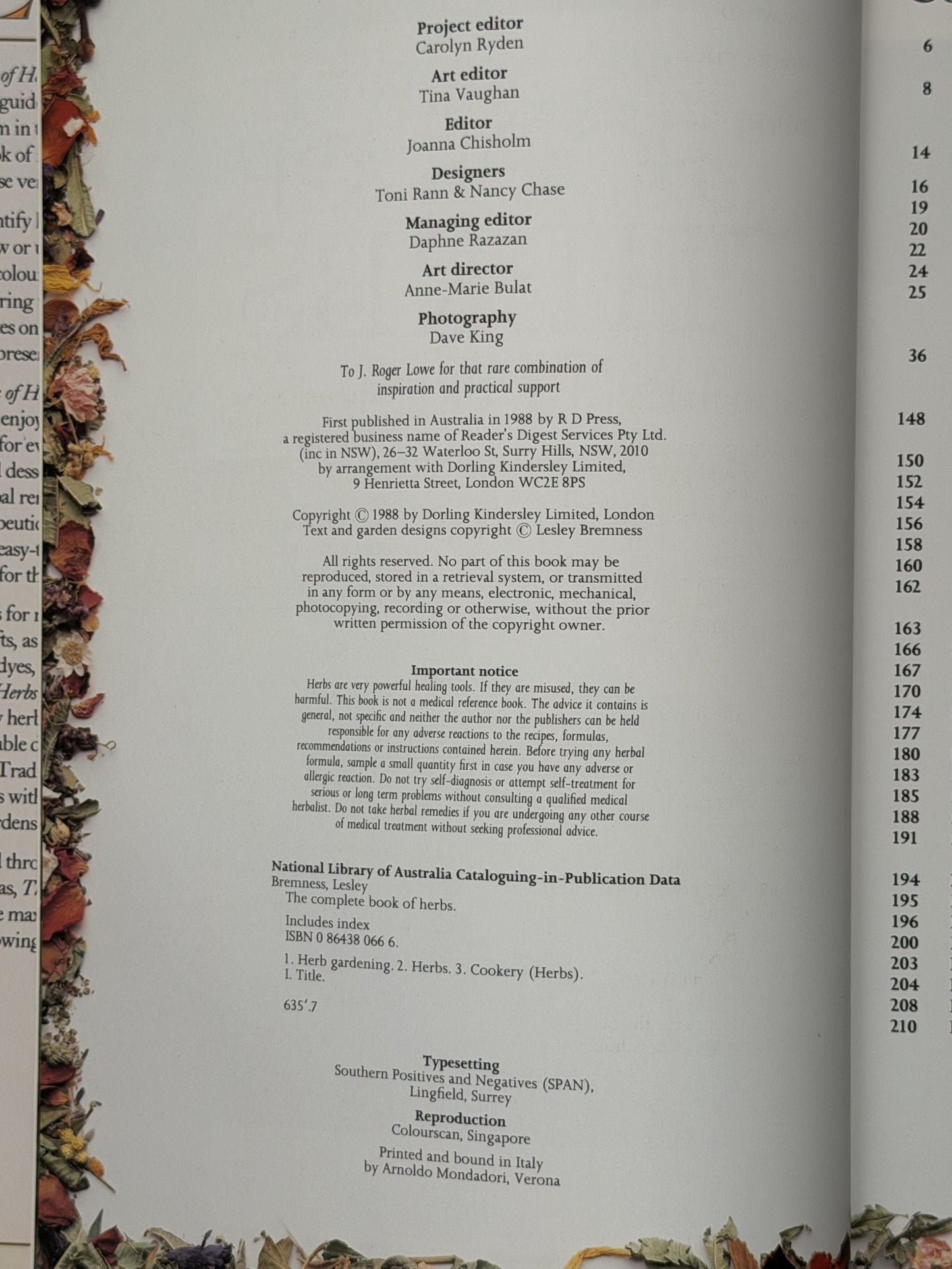 The Complete Book of Herbs by Lesley Bremness