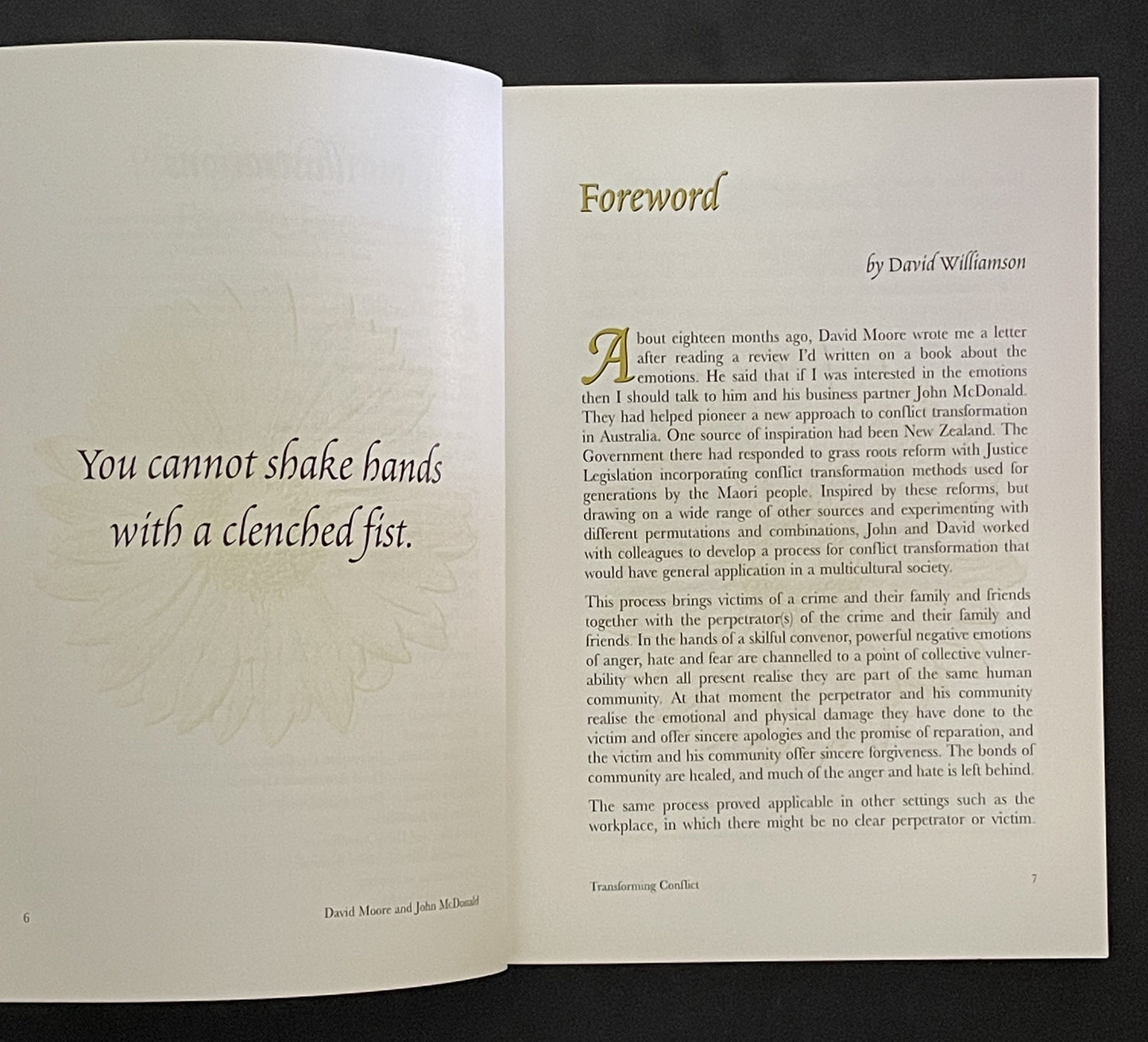 Transforming Conflict by David B. Moore and John M. McDonald