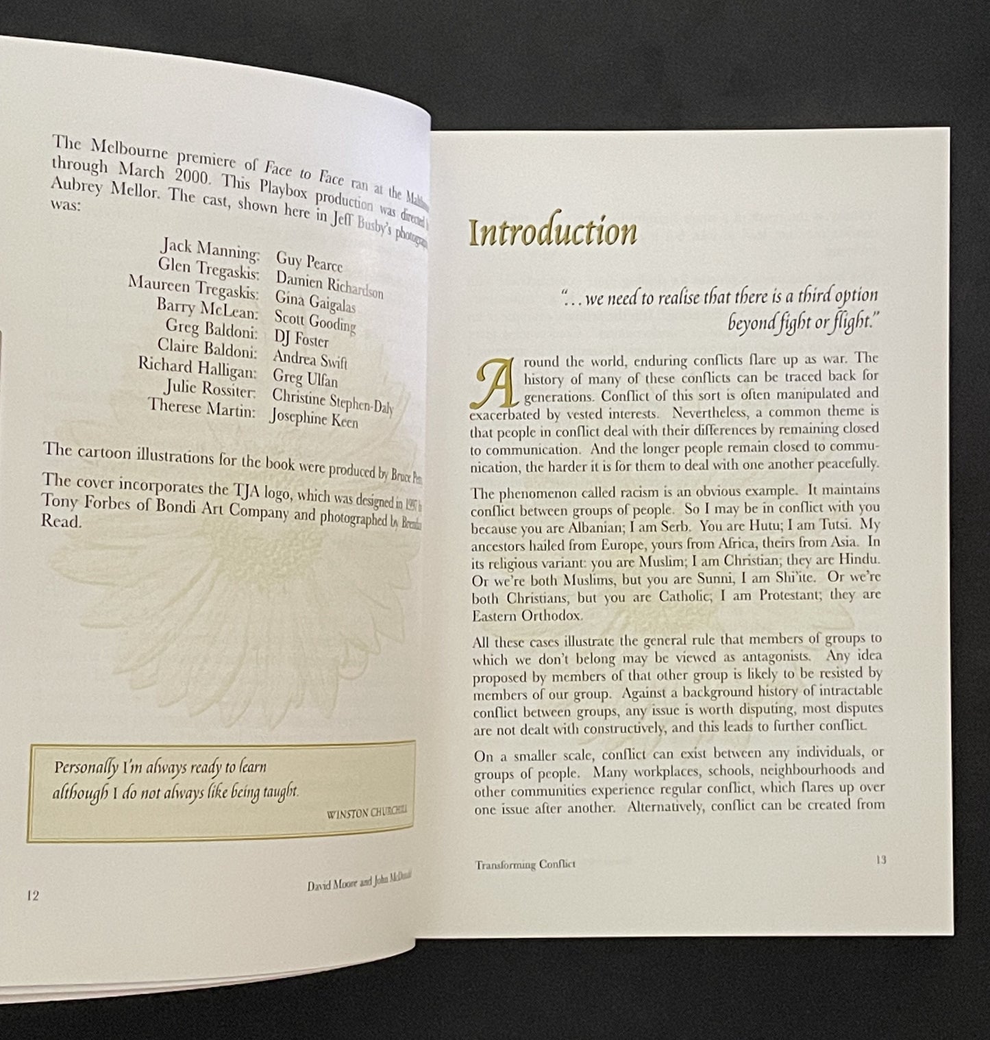 Transforming Conflict by David B. Moore and John M. McDonald