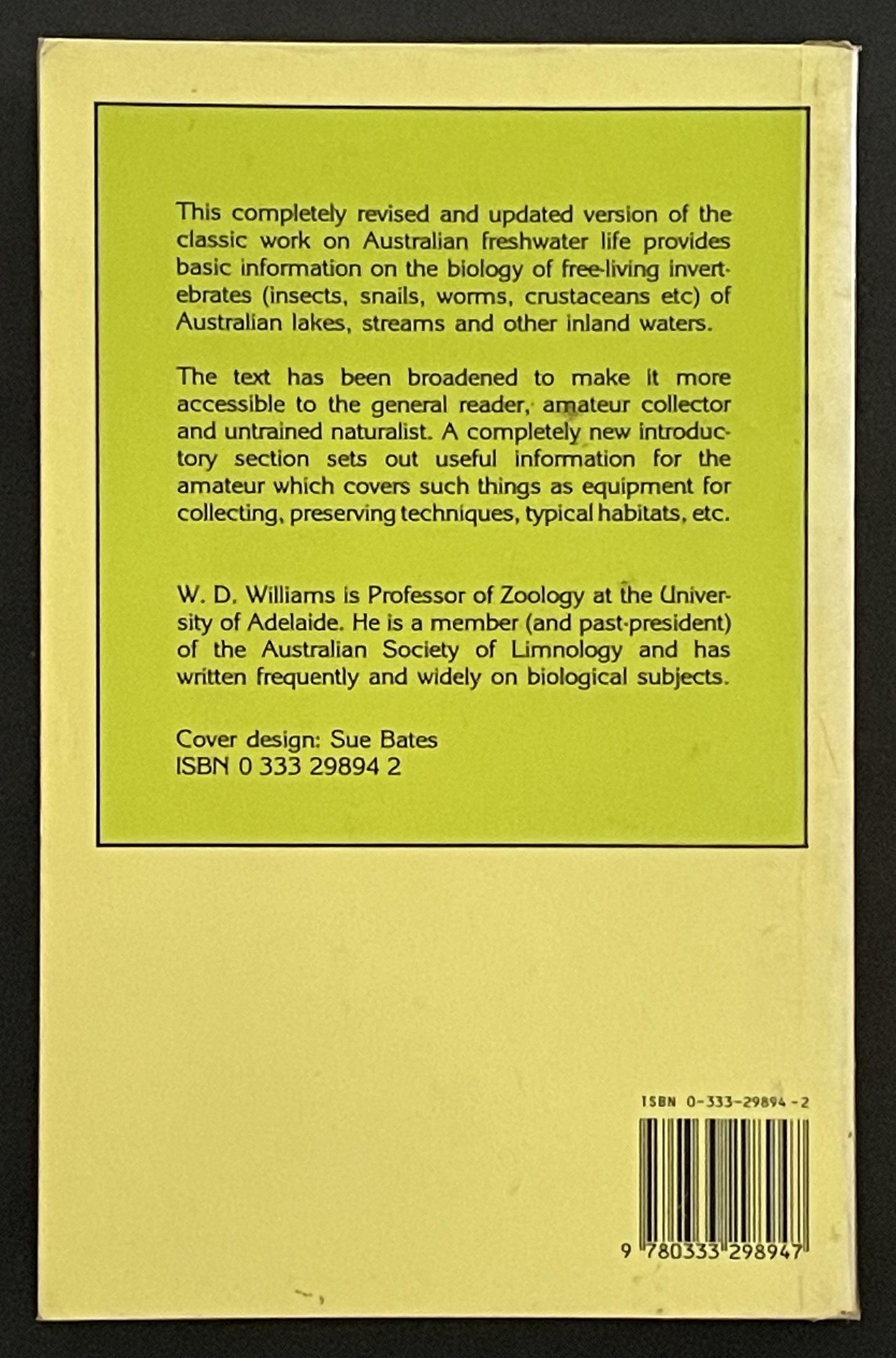 Australian Freshwater Life by William David Williams