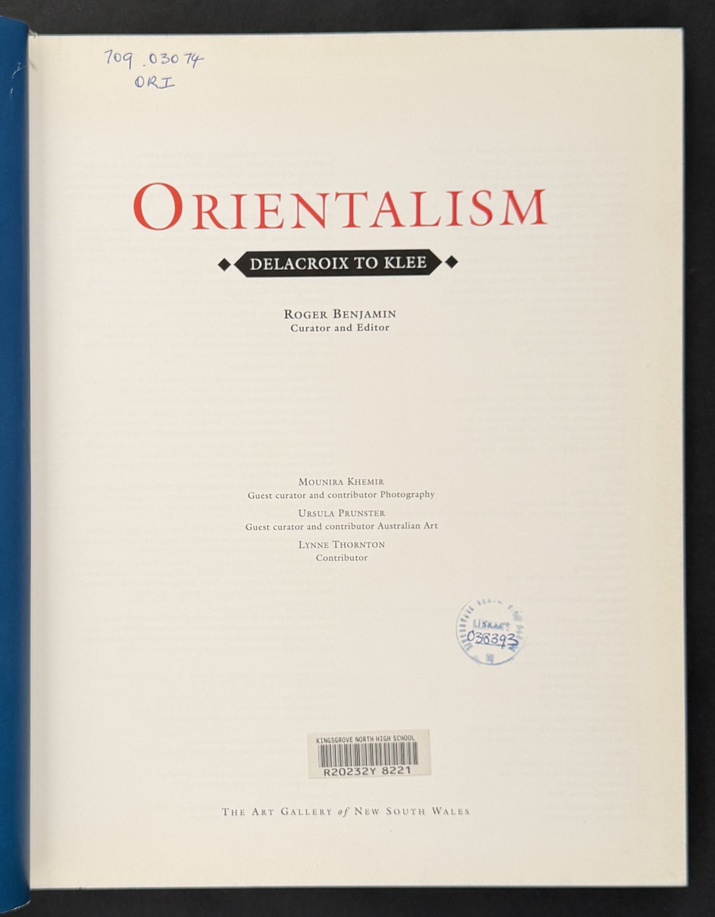 Orientalism by Roger Benjamin, Art Gallery of New South Wales