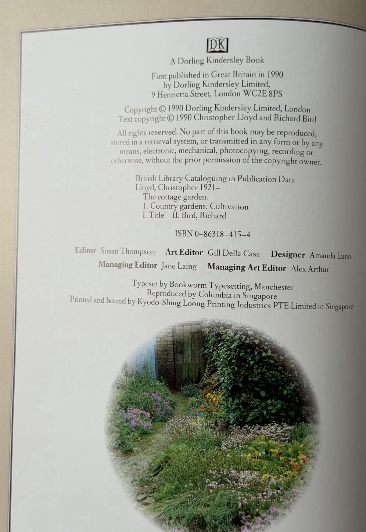 The Cottage Garden by Christopher Lloyd, Richard Bird