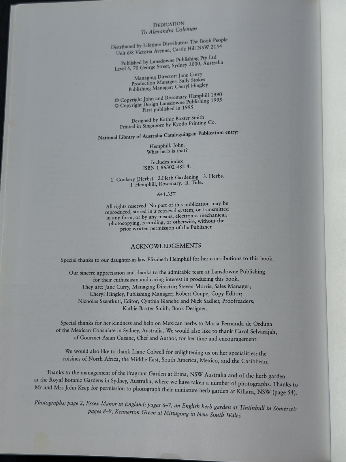 John & Rosemary Hemphill's what Herb is That? by John Hemphill et al.