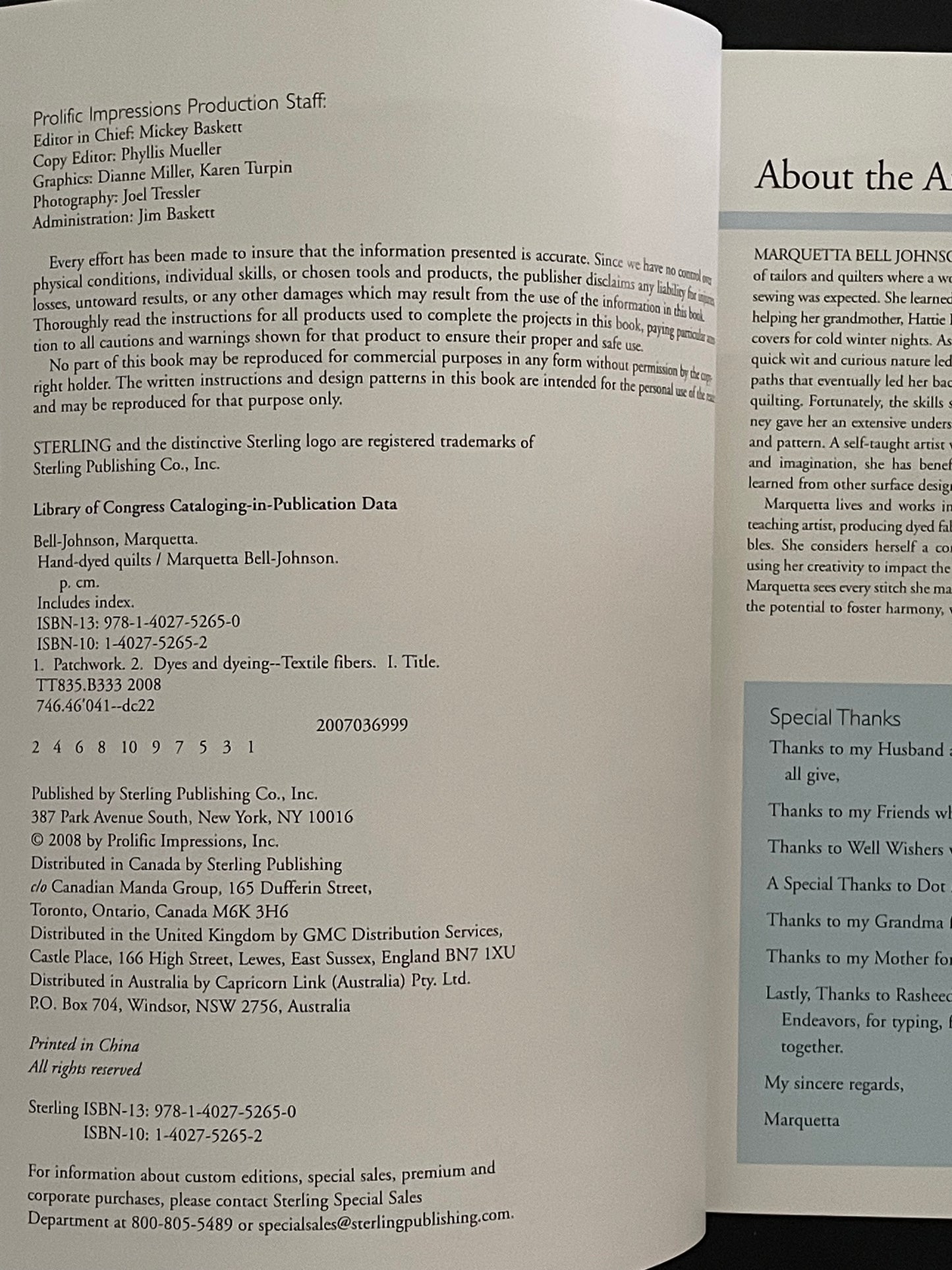 Hand-Dyed Quilts by Marquetta Bell-Johnson