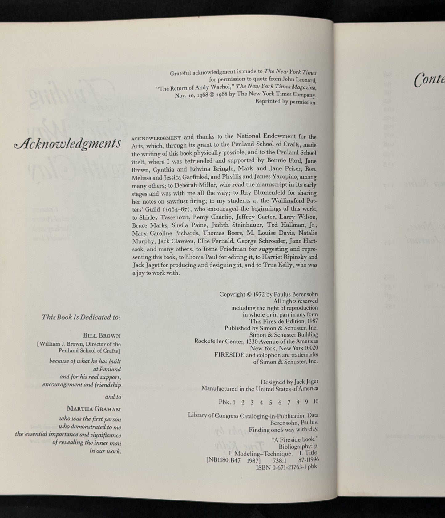 Finding One's Way with Clay by Paulus Berensohn