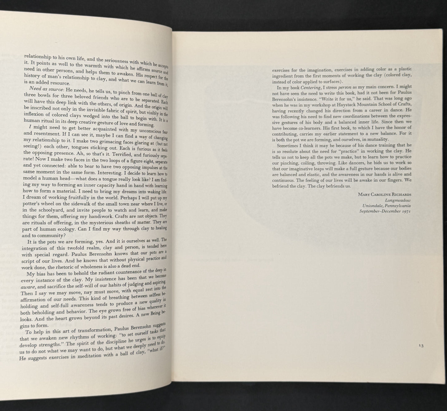 Finding One's Way with Clay by Paulus Berensohn