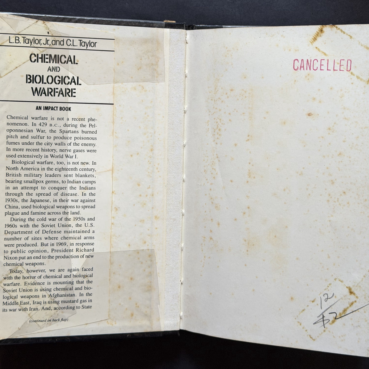 Chemical and Biological Warfare by L. B. Taylor, C. L. Taylor