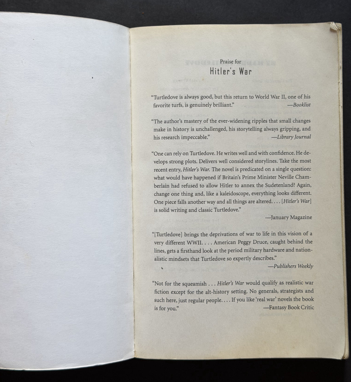Hitler's War (The War That Came Early, Book One) by Harry Turtledove
