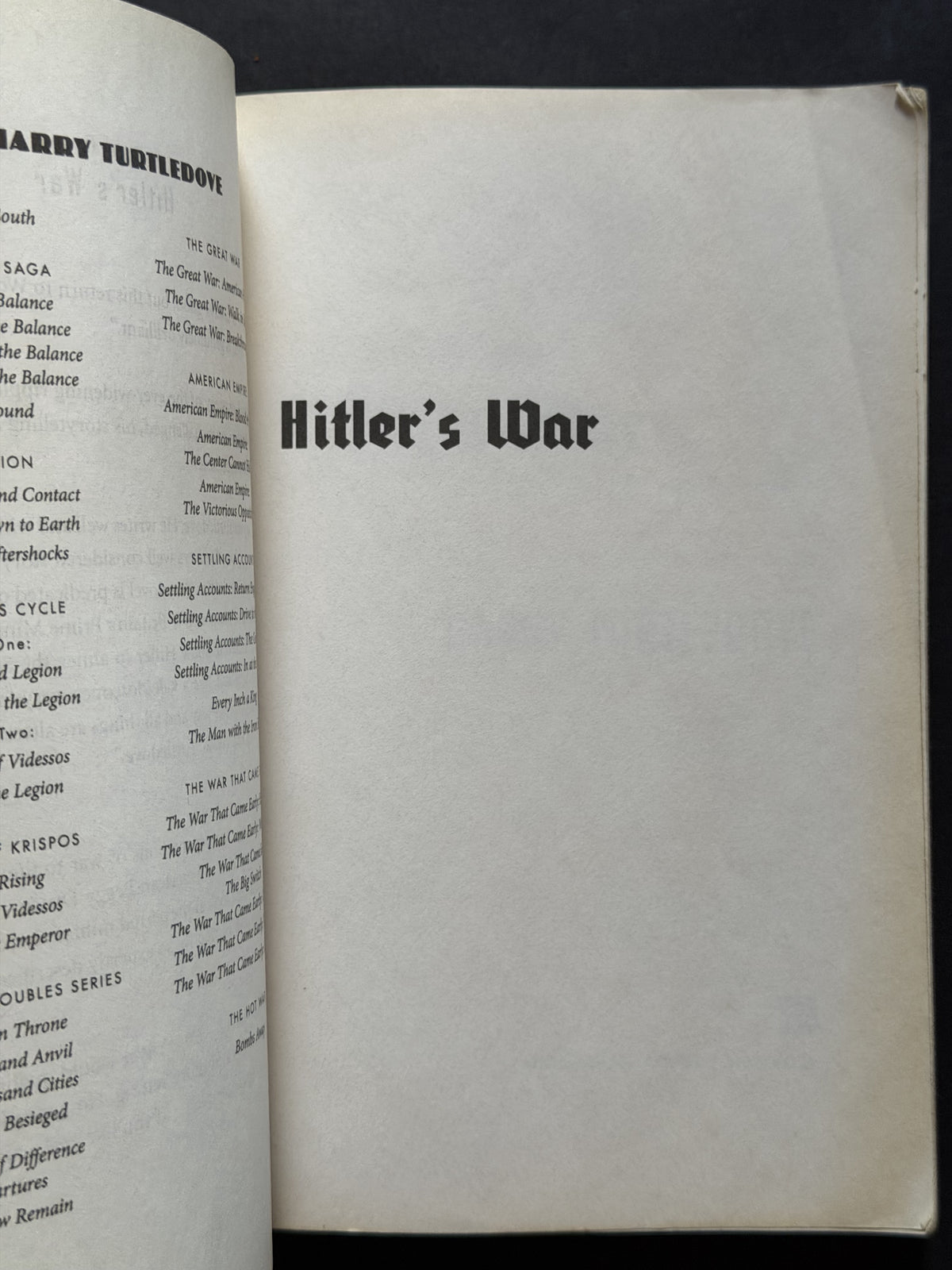 Hitler's War (The War That Came Early, Book One) by Harry Turtledove