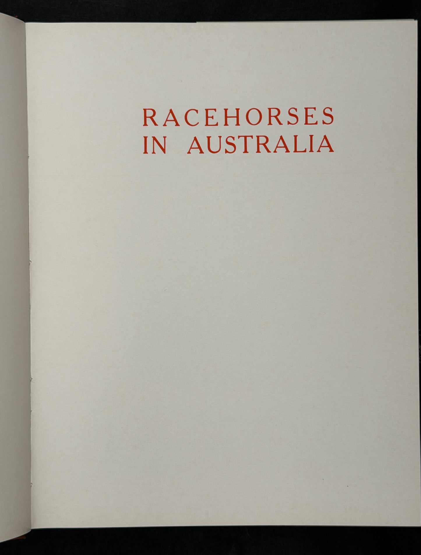 Racehorses in Australia by D. H. Lang