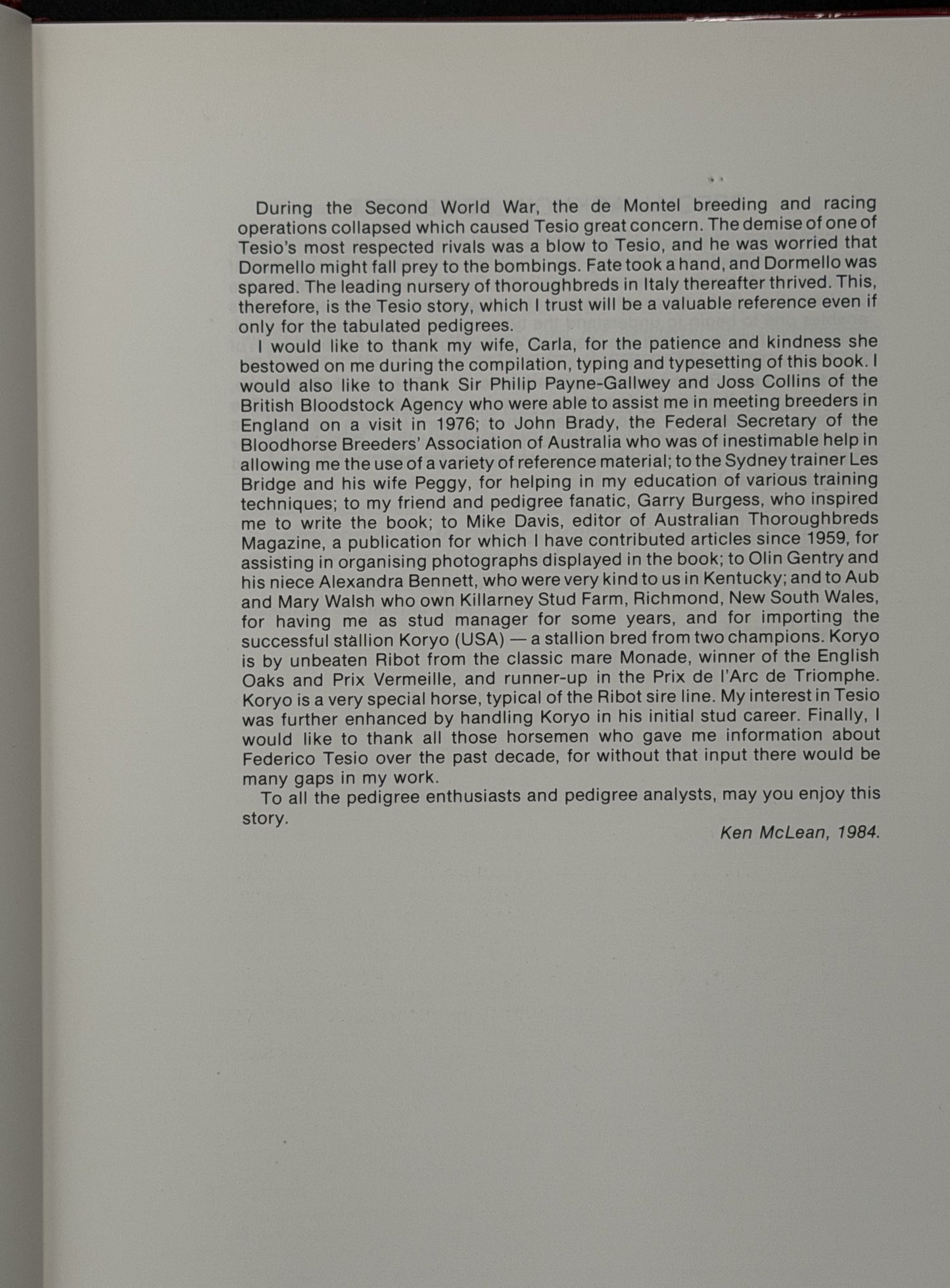 Tesio, Master of Matings by Ken McLean