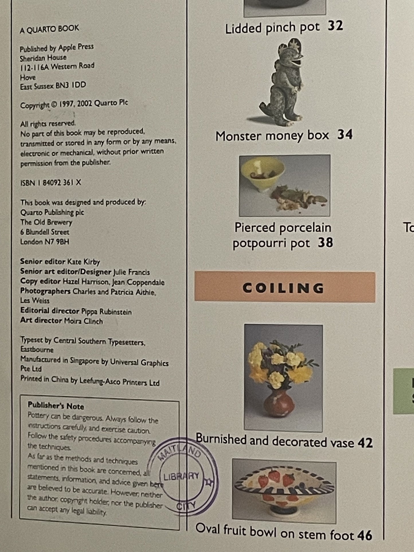 The Potter's Techniques Manual by Morgen Hall