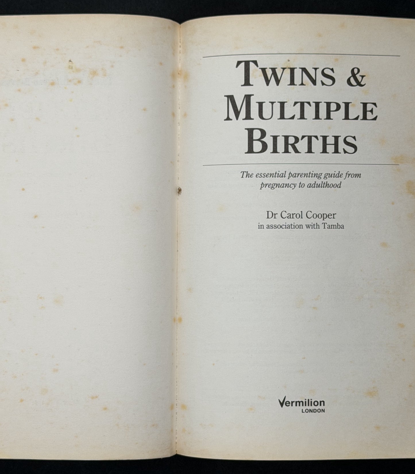 Twins and Multiple Births by Carol Cooper