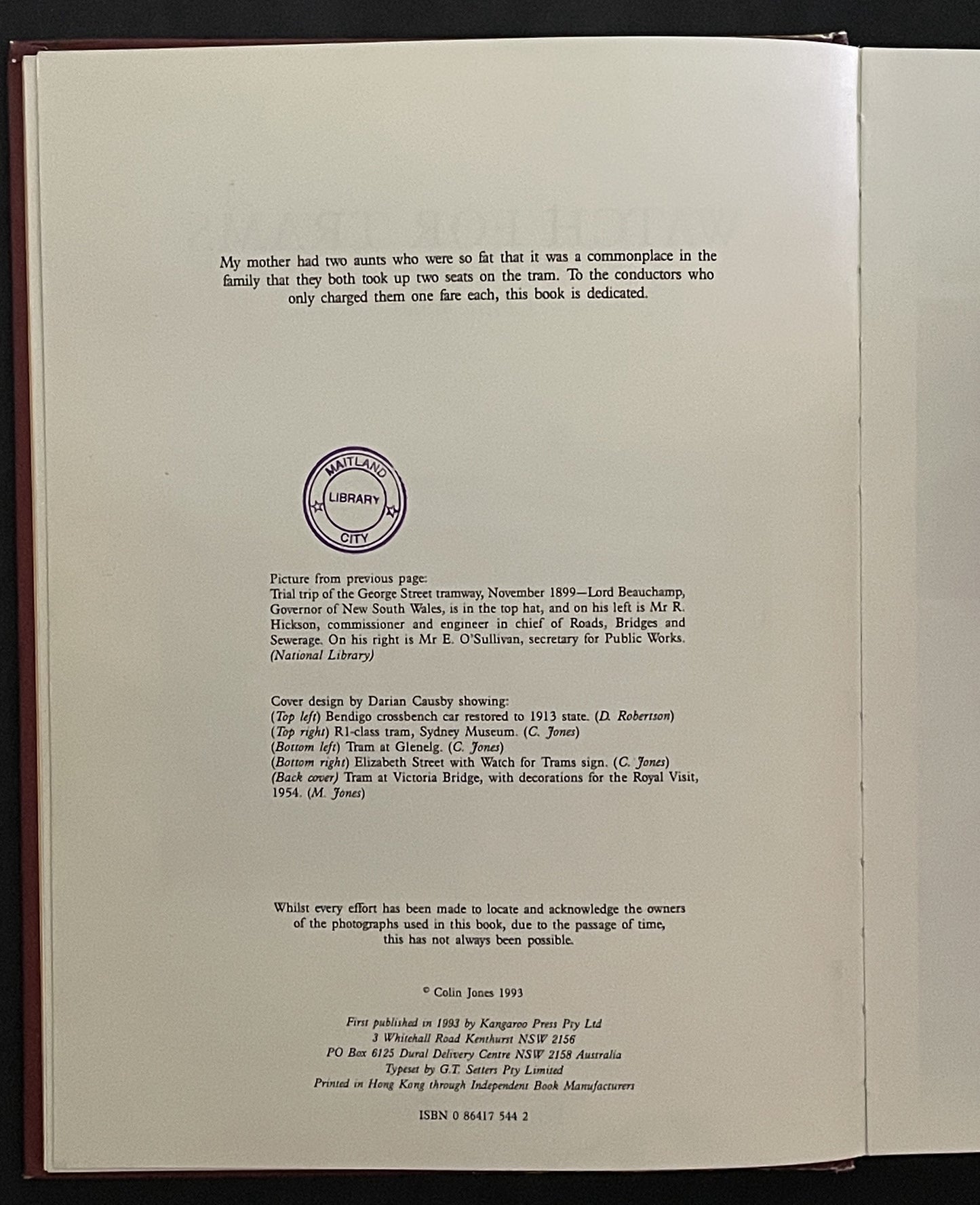 Watch for Trams by Colin Jones