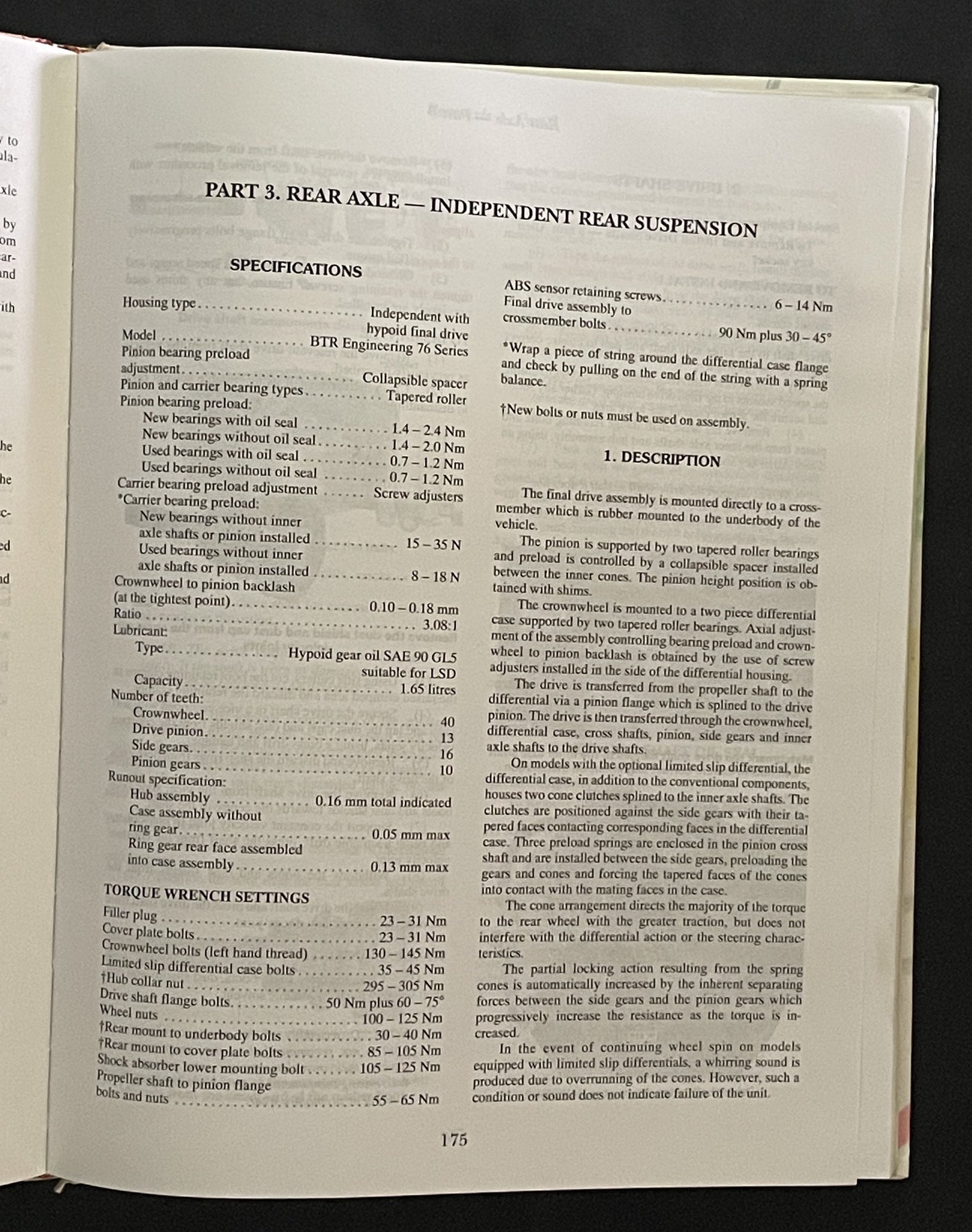 Commodore Lexcen V6 1993 - 1995 service and repair manual