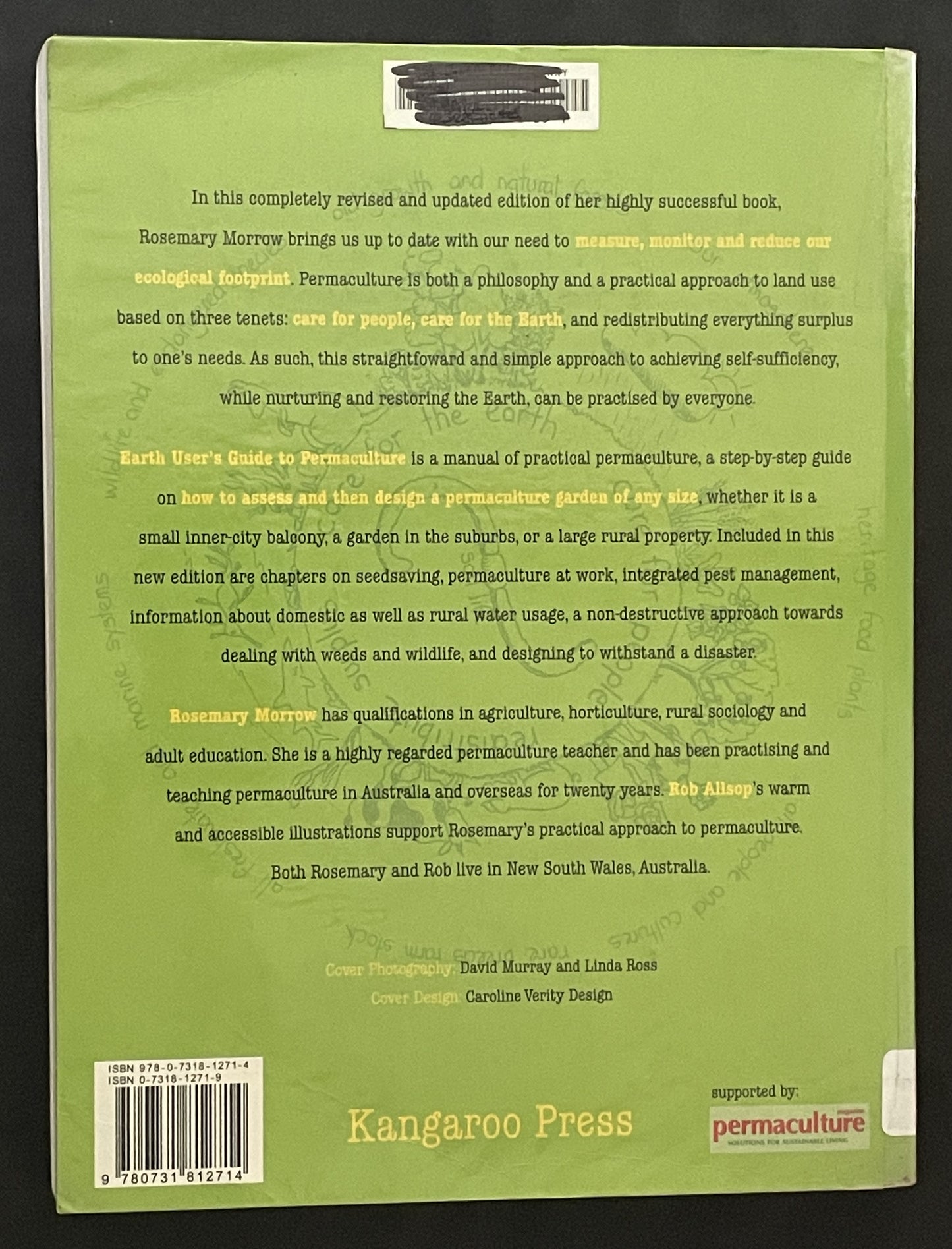 Earth User's Guide to Permaculture by Rosemary Morrow