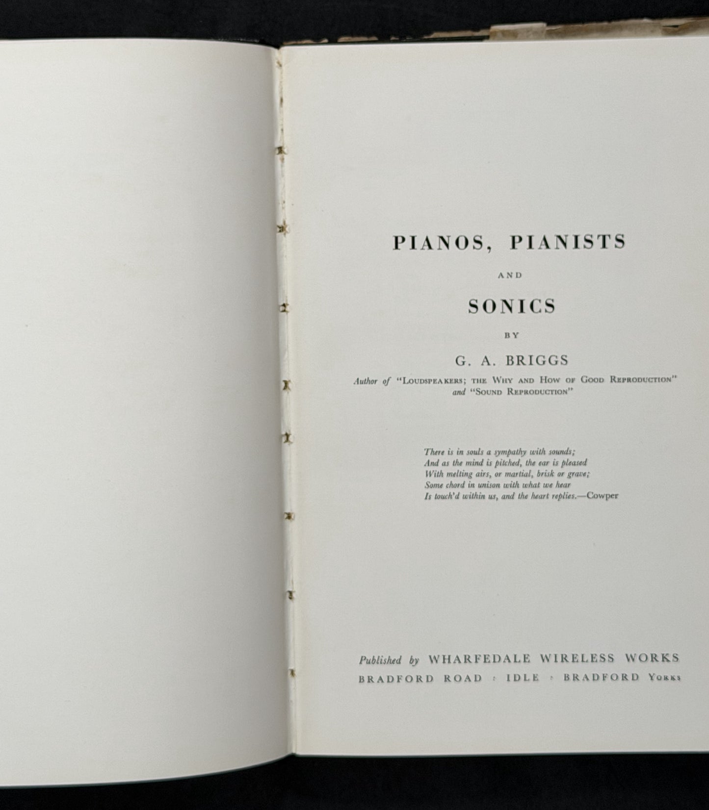 Pianos, Pianists and Sonics by G.A. Briggs
