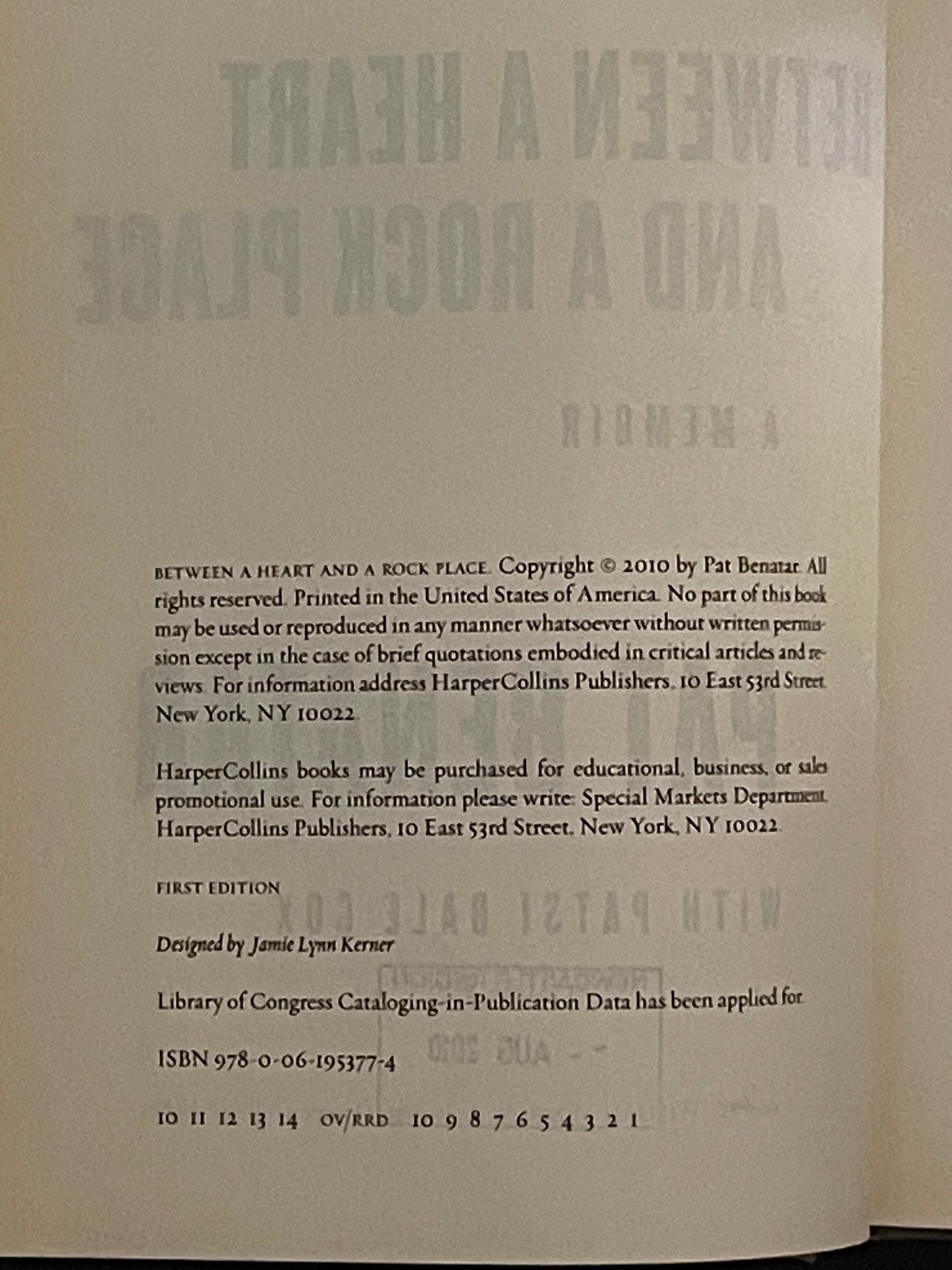 Between a Heart and a Rock Place by Pat Benatar