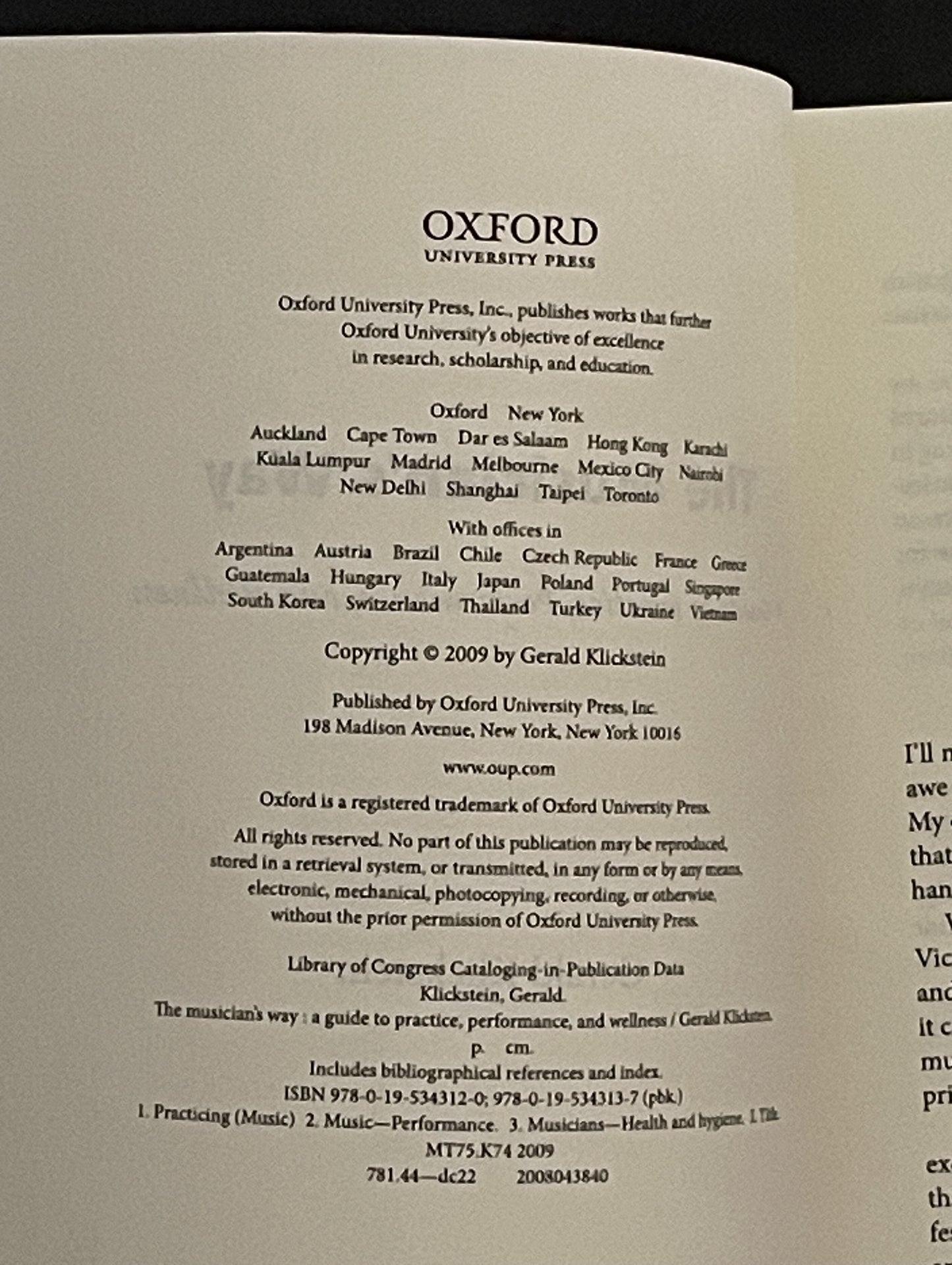 The Musician's Way by Gerald Klickstein