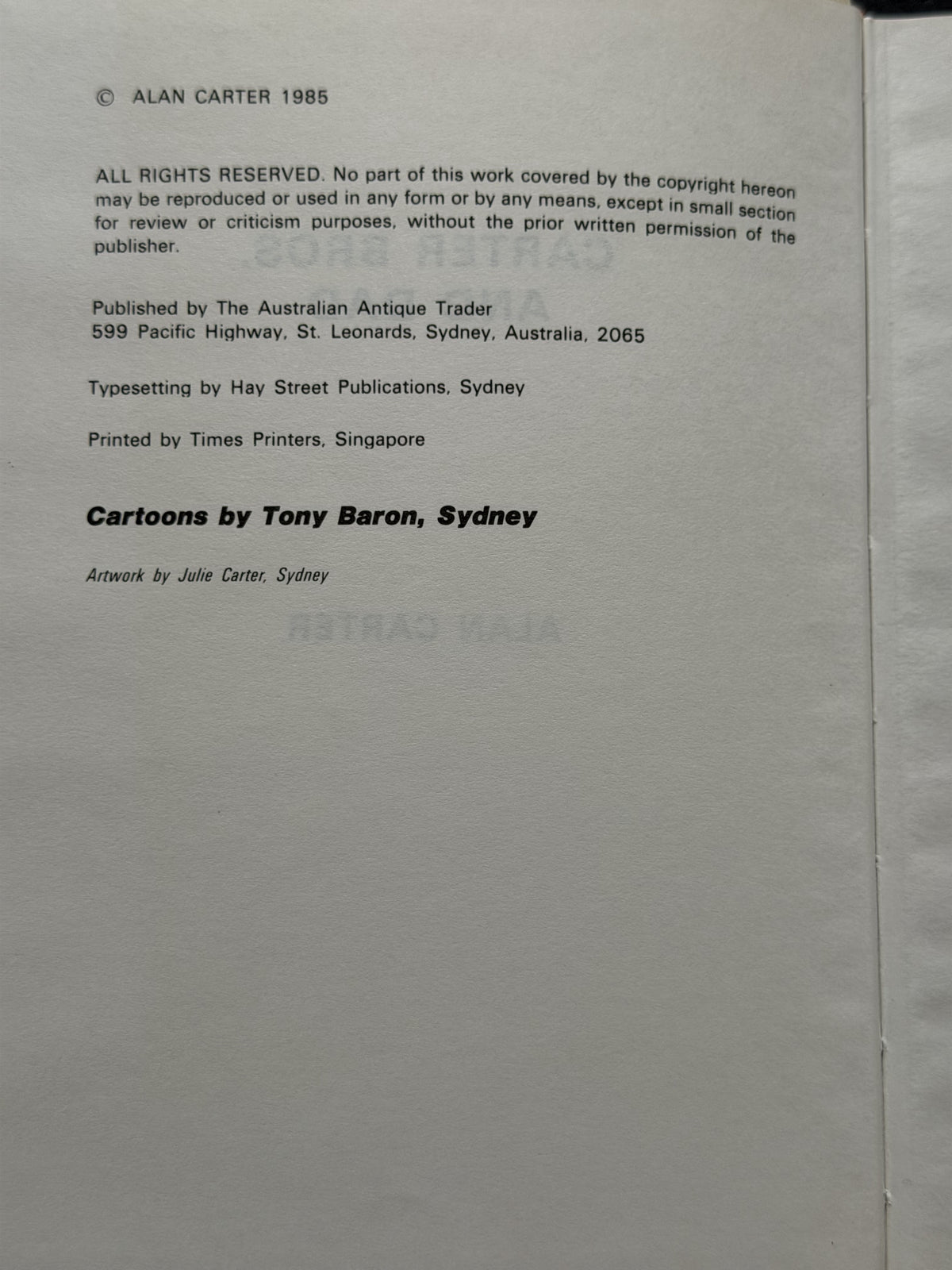 Carter Bros. and Dad by Alan Carter