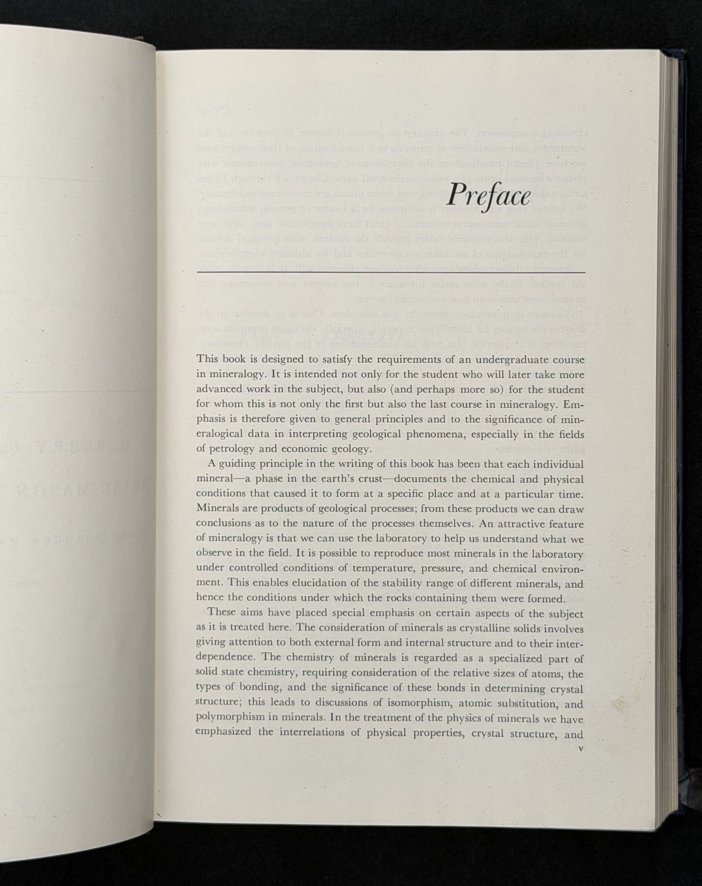 Mineralogy: Concepts, Descriptions, Determinations by L. G. Berry and Brian Mason