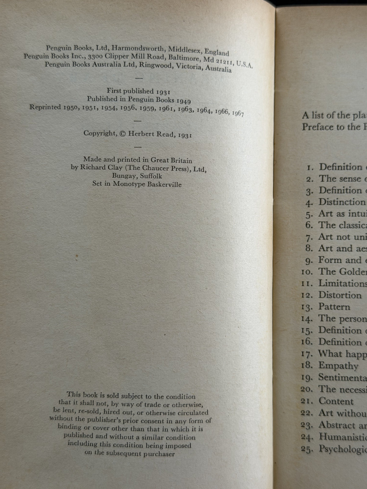 The Meaning of Art by Herbert Read